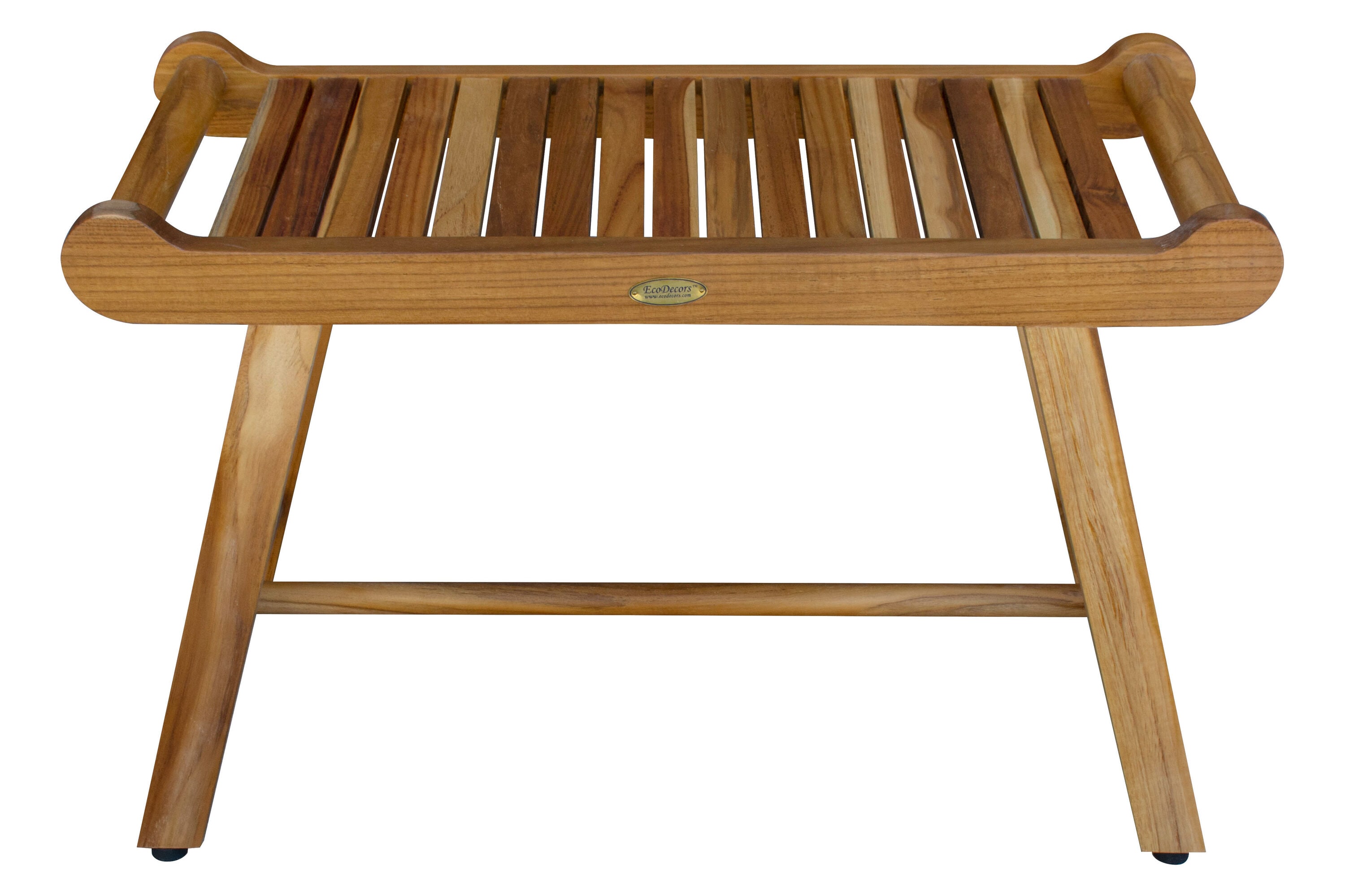 EcoDecors Natural Teak Freestanding Shower Bench in the Shower Seats