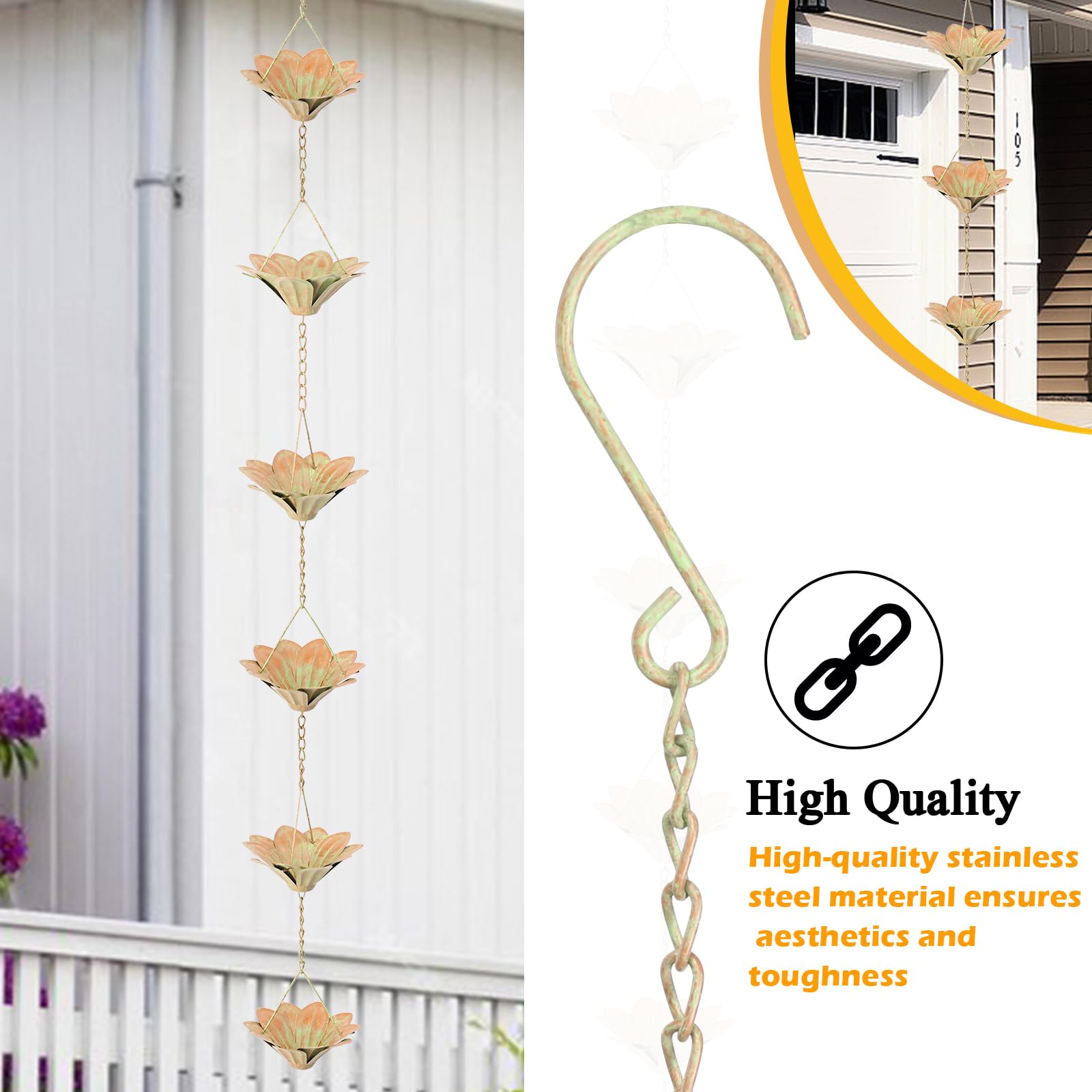Afoxsos LAF0304R41 Rain-Chains - View #4