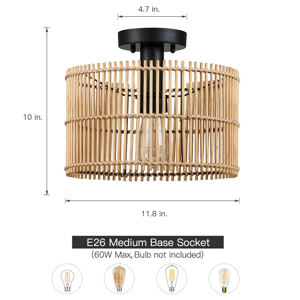 True Fine 1-Light Matte Off-white LED Semi mount light in the Flush ...