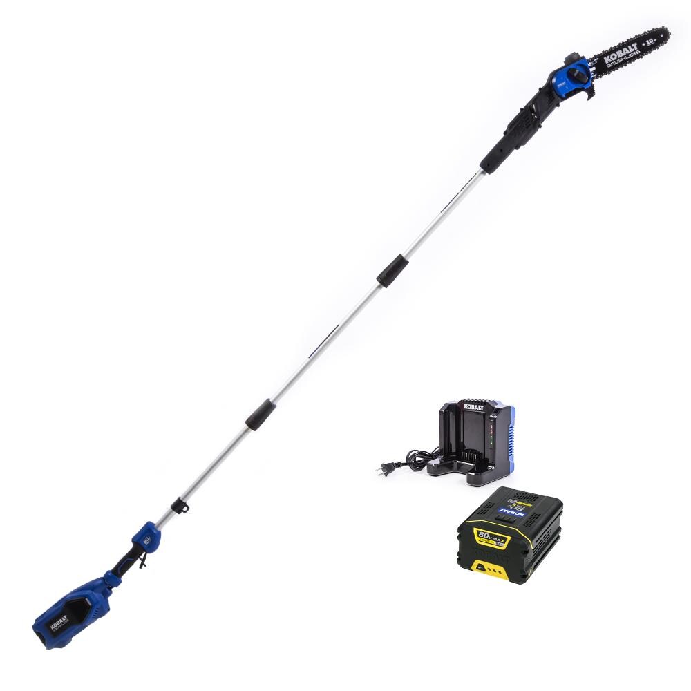 Kobalt 80-Volt 10-in Cordless Electric Pole Saw (Battery & Charger ...