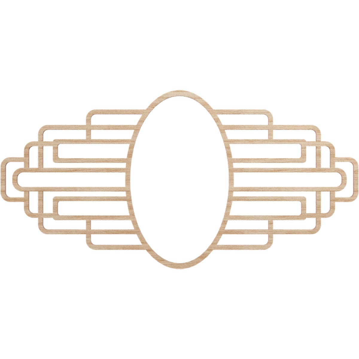 Ekena Millwork CMWP32X16X0250EBAL Elizabeth Fretwork Pierced 16-in W x 32-in L Craftsman Alder Wood Ceiling Medallion