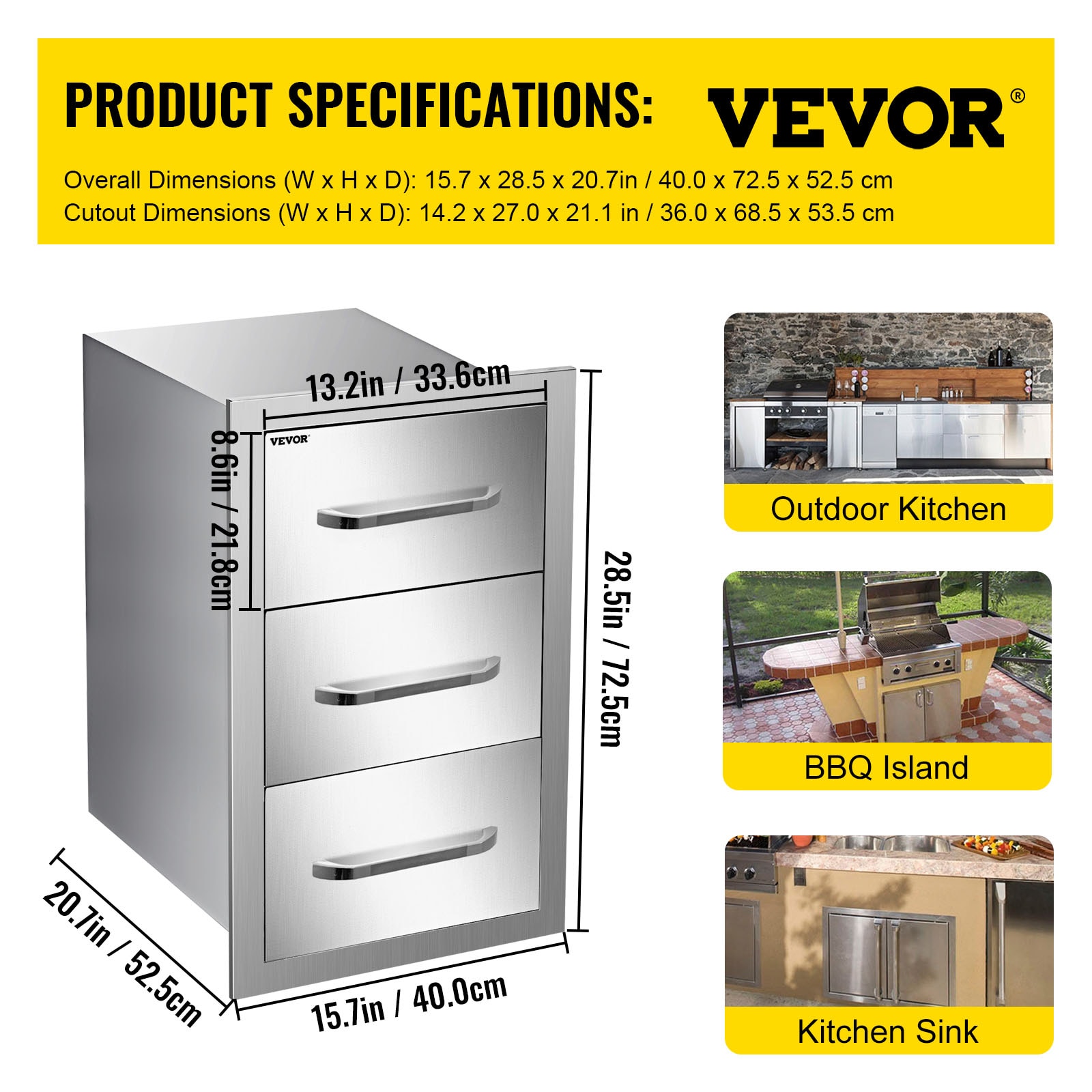 VEVOR CTG29X16X21.70001V0 Builtin-Grill-Cabinet-Parts - View #8