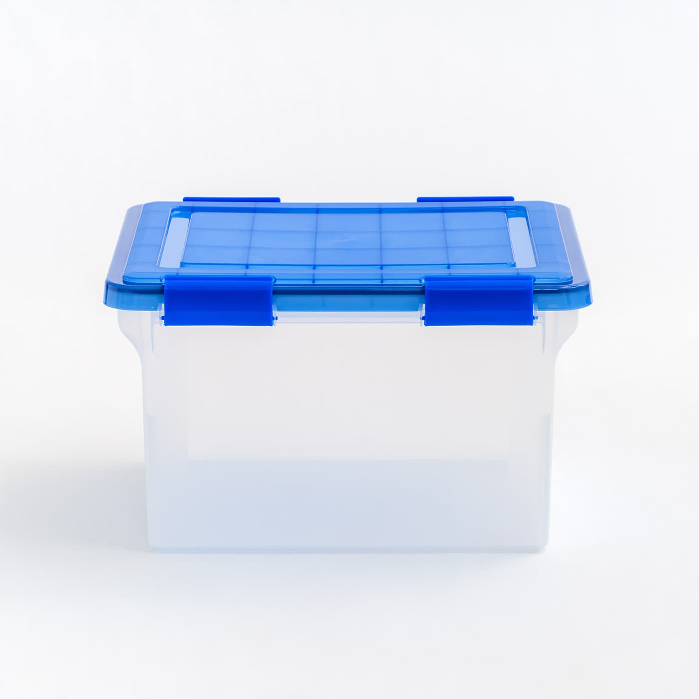 IRIS 3-Pack Stackable Plastic Legal File Storage Box Large 8-Gallons  (32-Quart) Blue Weatherproof Heavy Duty Tote with Latching Lid in the  Plastic Storage Containers department at