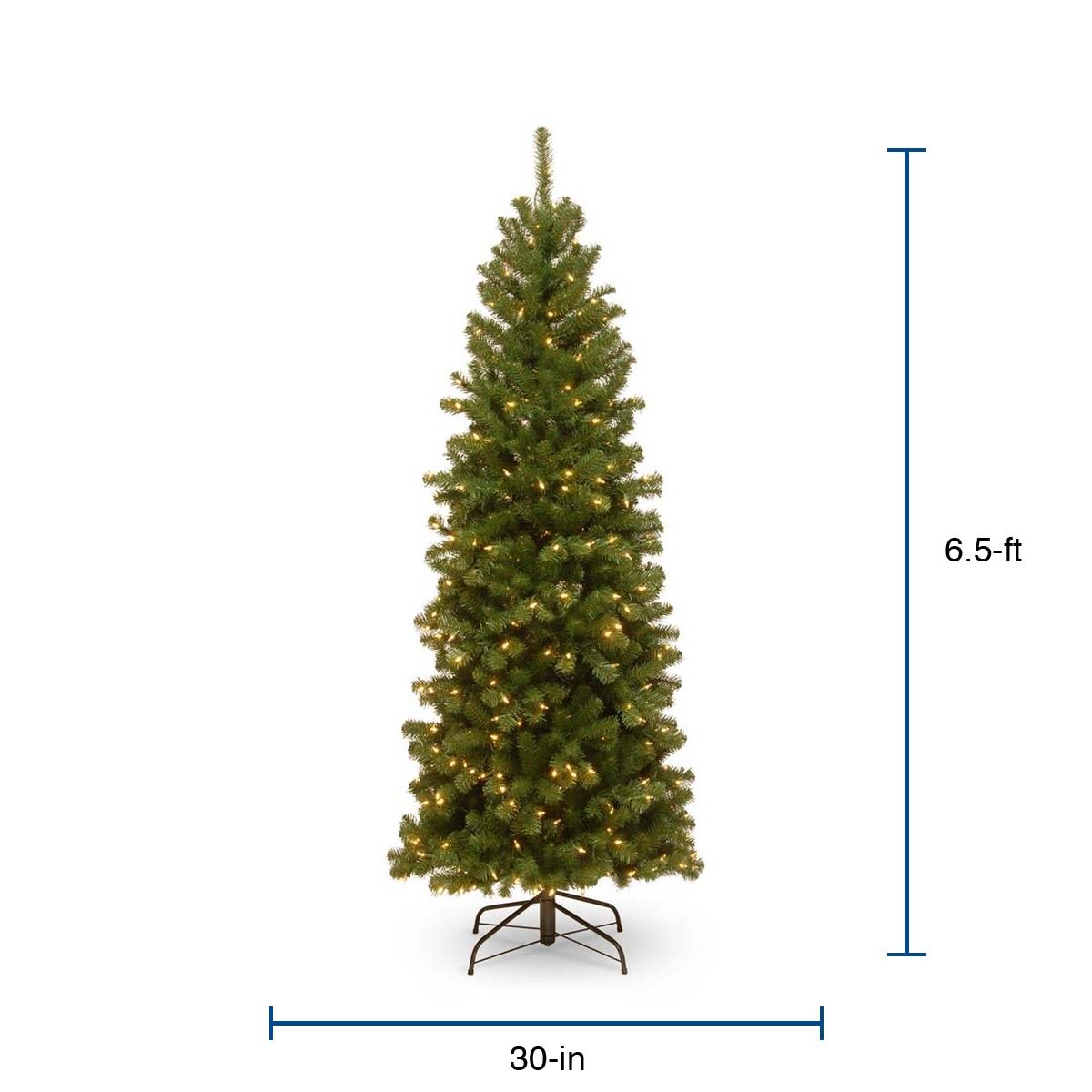 National Tree Company 6.5-ft North Valley Spruce Pre-lit Artificial ...