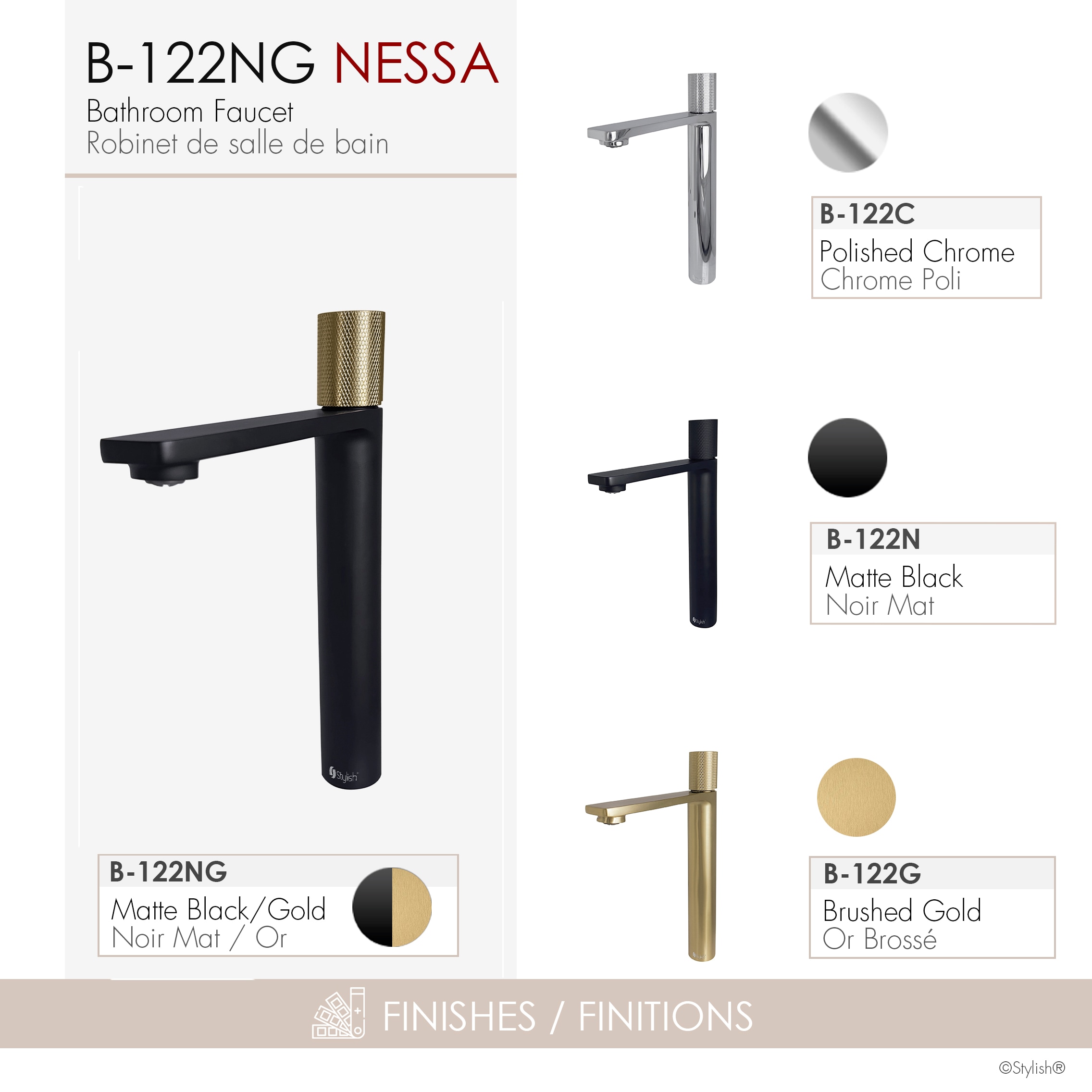 Stylish B-122NG Lavatory-Faucets - View #3