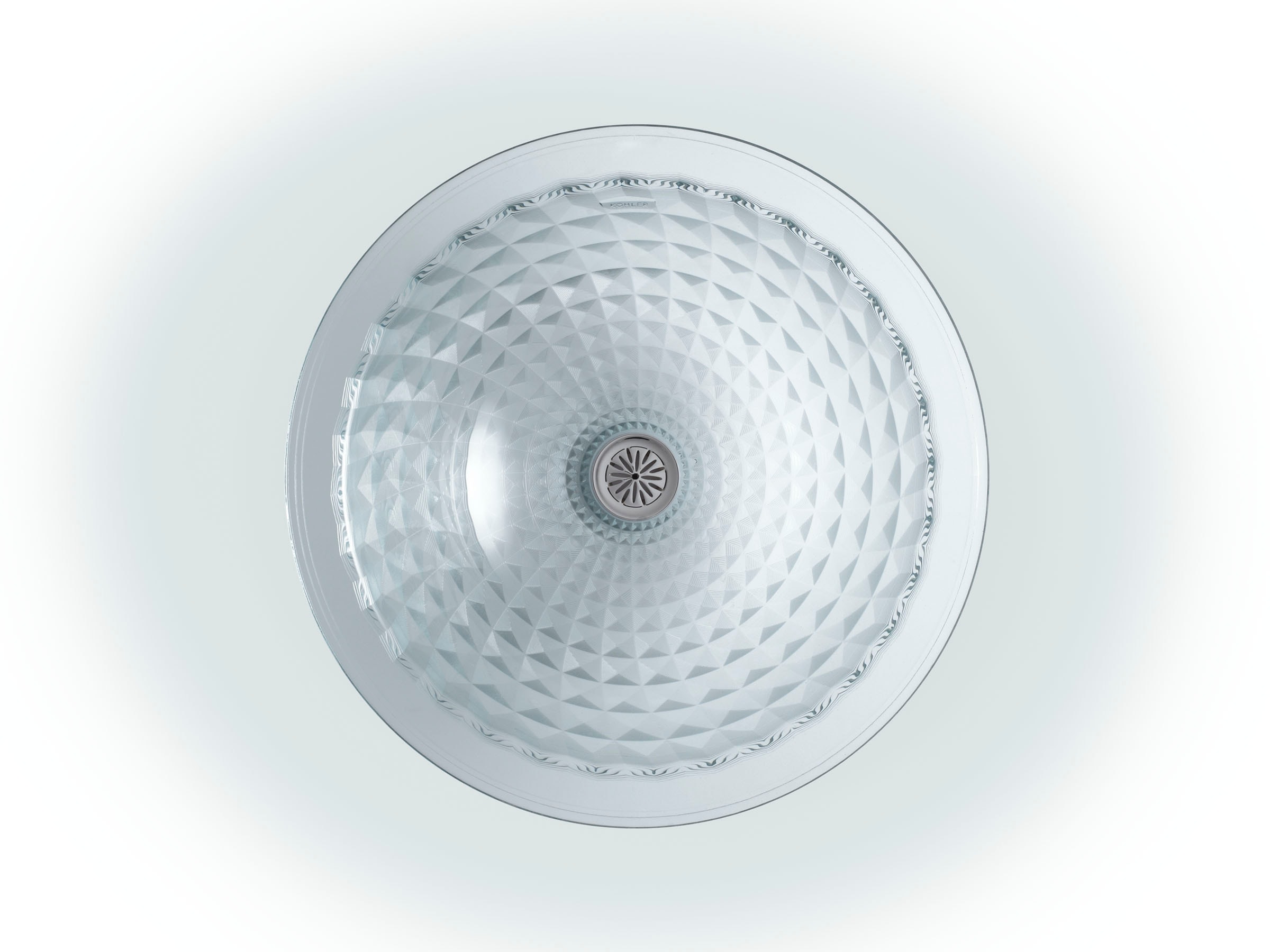 KOHLER Kallos Undermount Glass Bathroom Sink in Ice