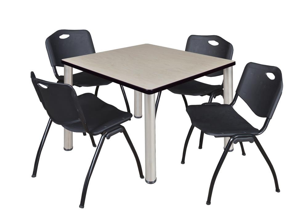 Regency TB4242PLBPCM47BK Breakroom Off-white 4-Person Training Table (42-in W x 29-in H)