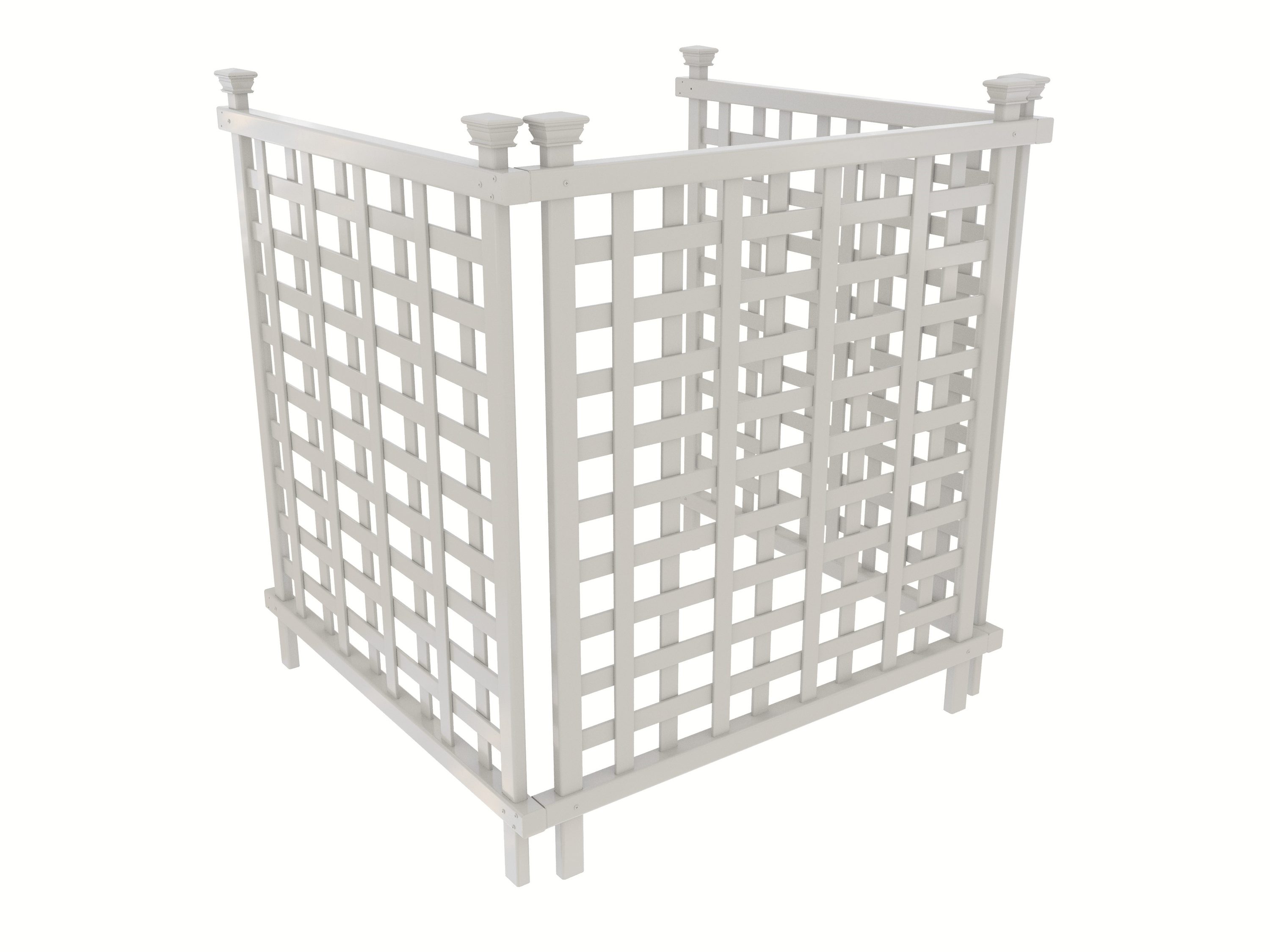Enclo Privacy Screens Liberty Lattice Freestanding 3 Panels 39-in W x 42-in H White Vinyl/Polyresin Outdoor Privacy Screen