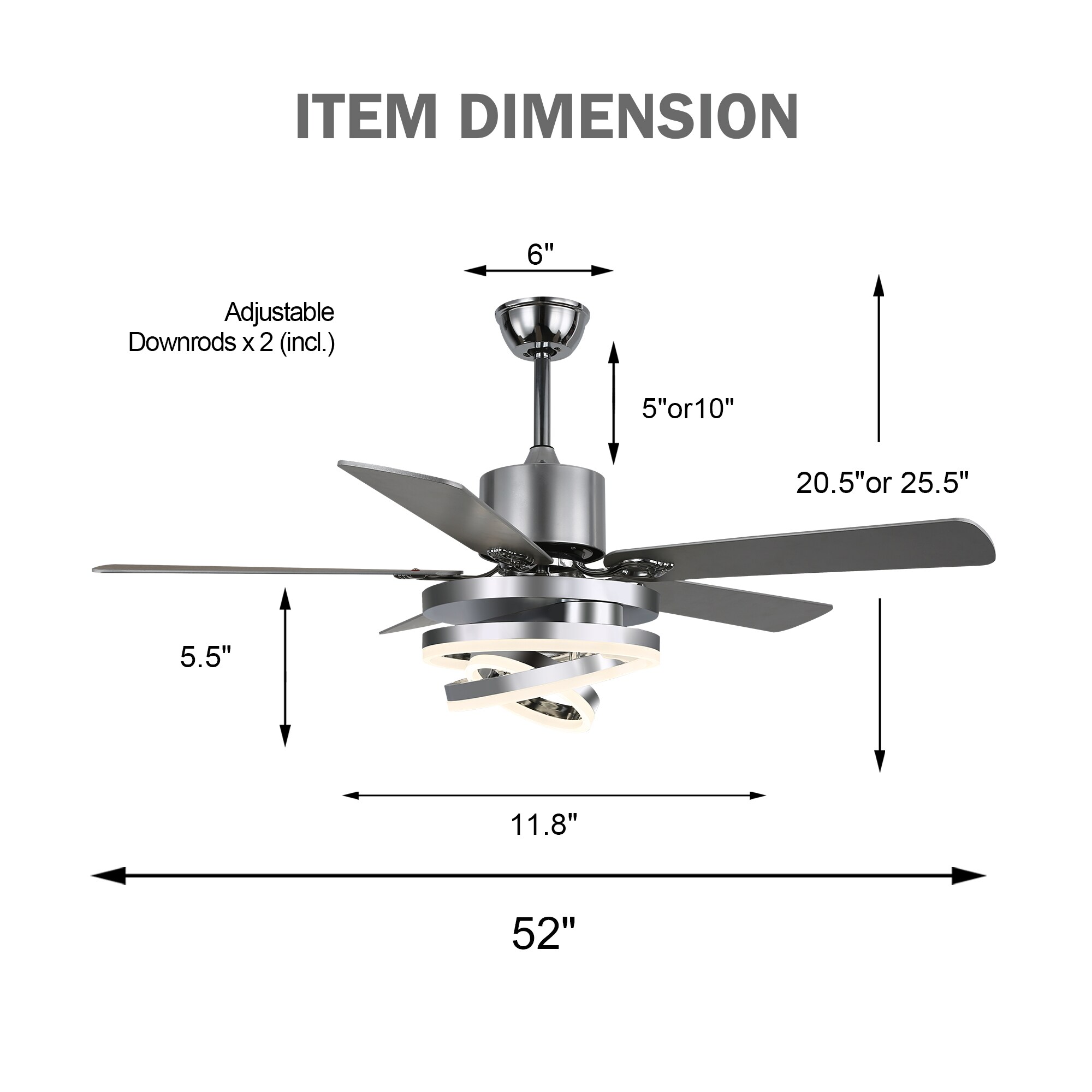 Bella Depot DCFSD2062-C Ceiling-Fans - View #10