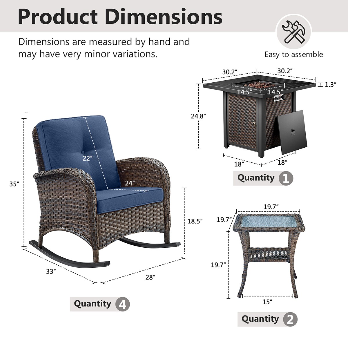 Rilyson FS086X2001-1 Patio-Conversation-Sets - View #4