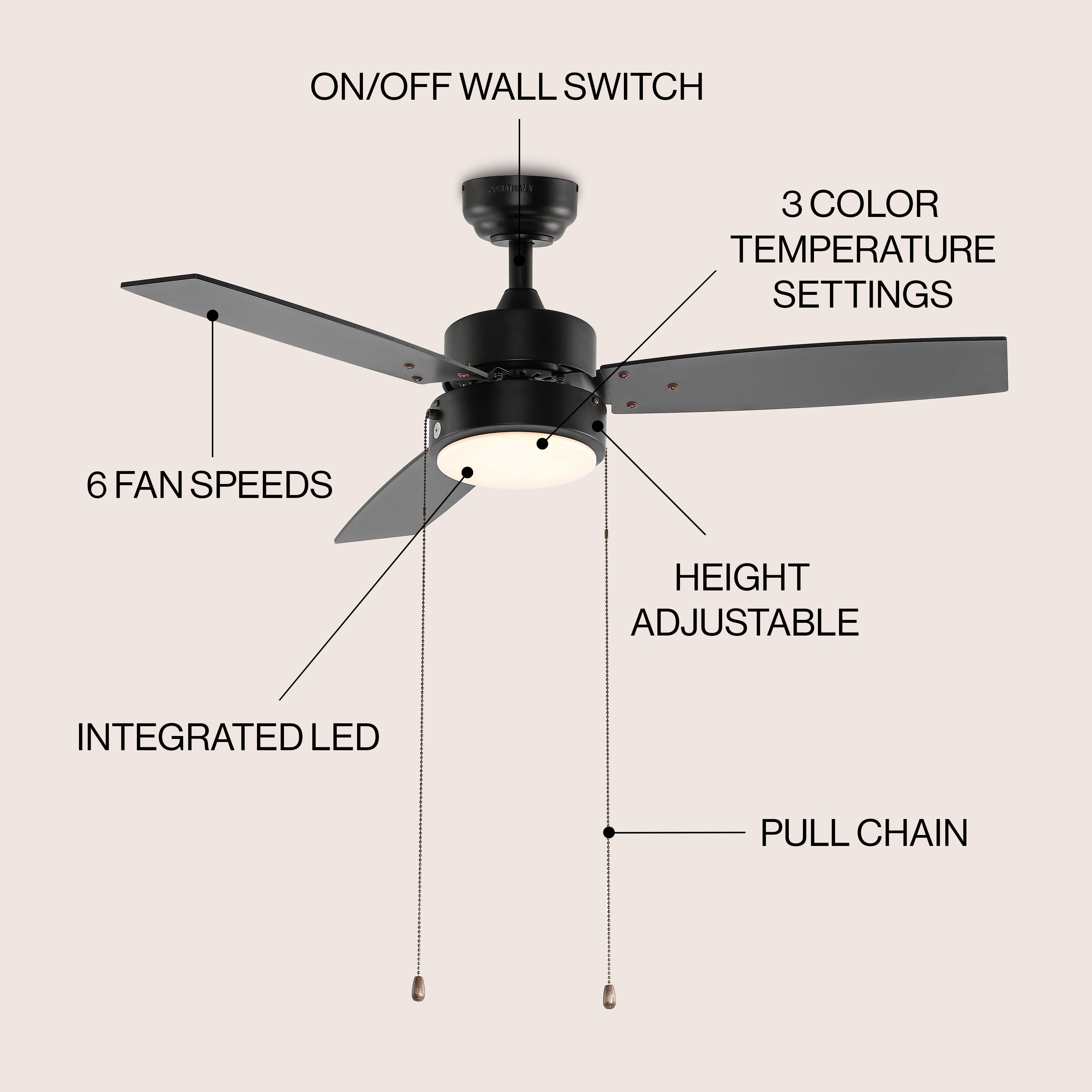 JONATHAN  Y JYL9725A Ceiling-Fans - View #2