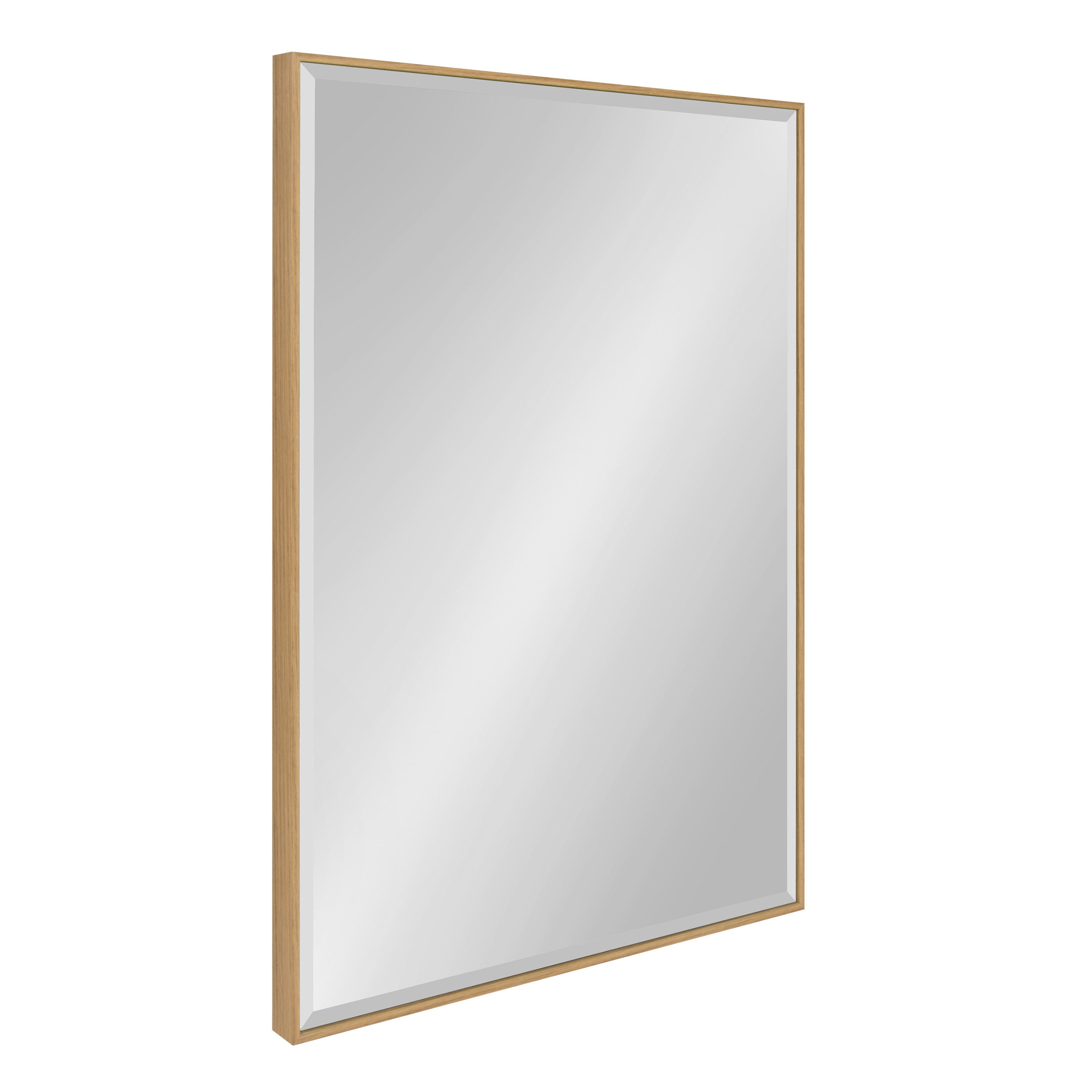 Kate and Laurel 213029 Rhodes 24.75-Inches W x 36.75-Inches H Rectangle Natural Beveled Wall Mirror