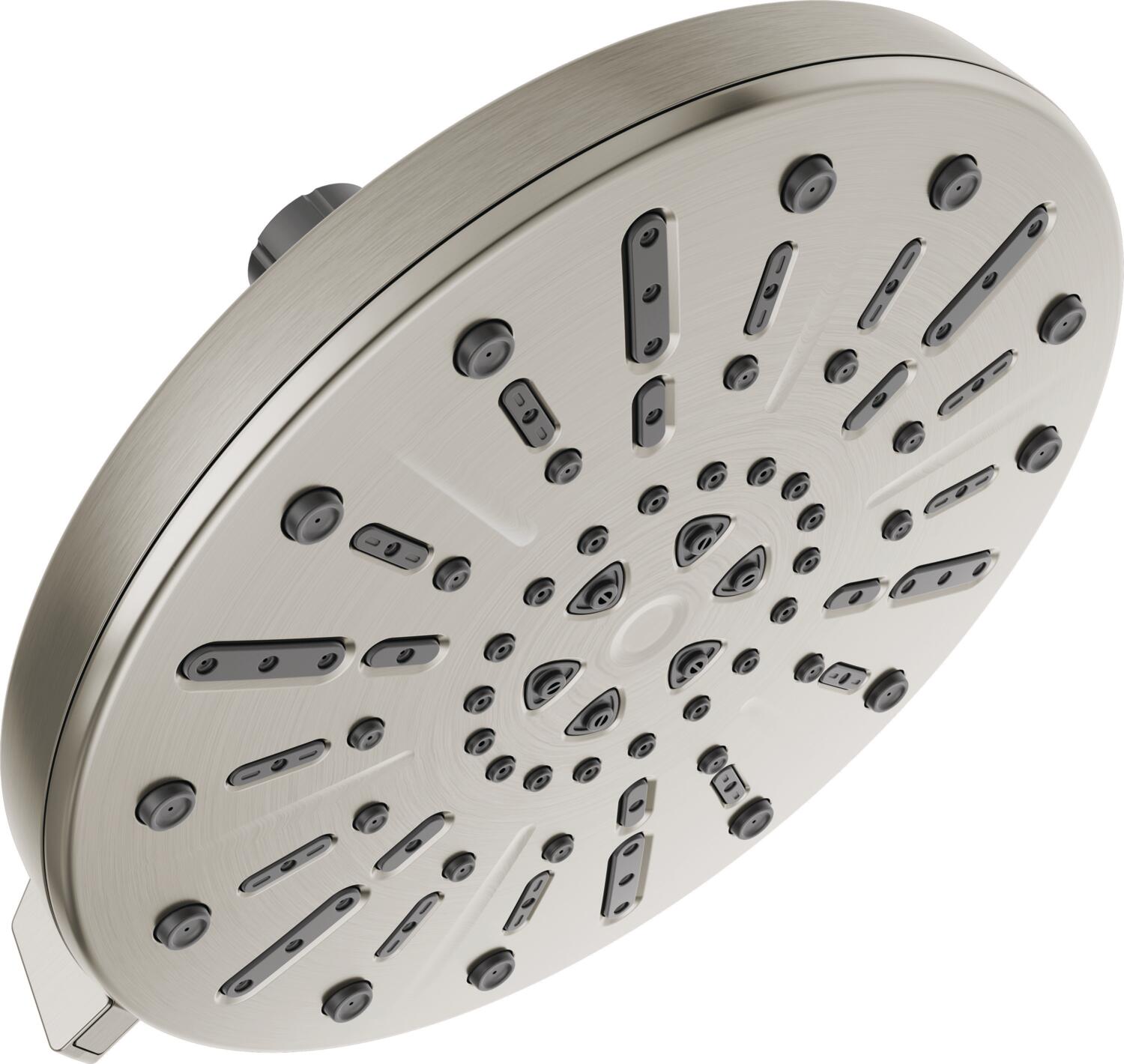 Delta Satin Nickel 8-in Round Fixed Rain 1.75 GPM 75444SN at Lowes.com