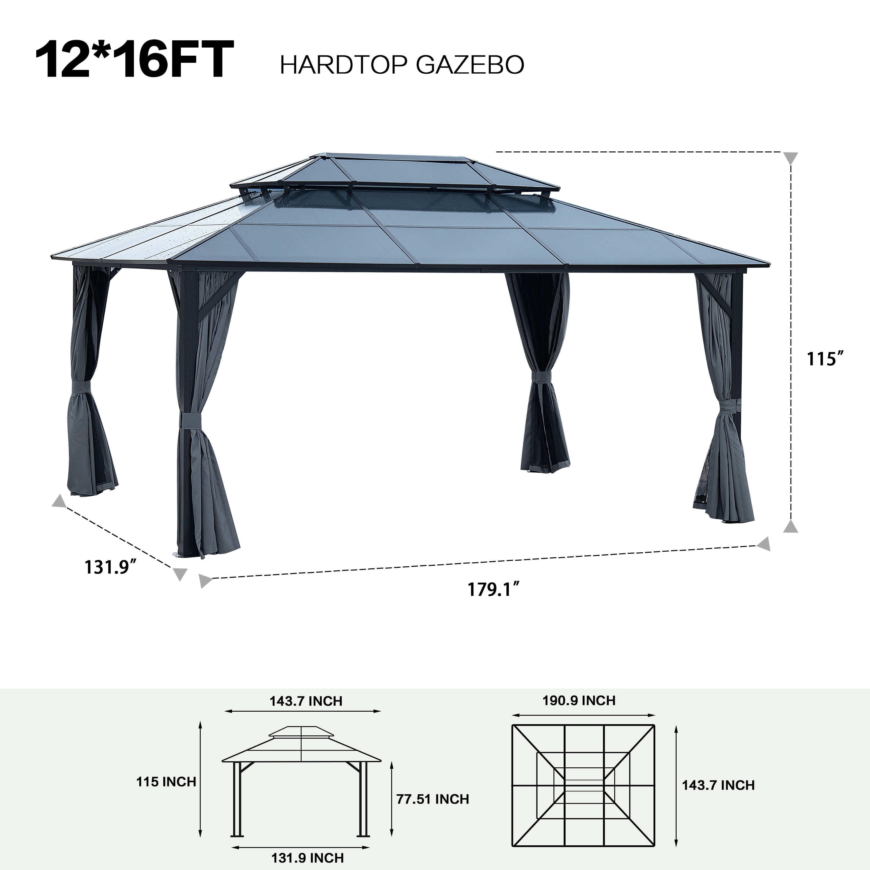 JIMSMAISON BOGASCG11GR Wood-Resin-Gazebos - View #3