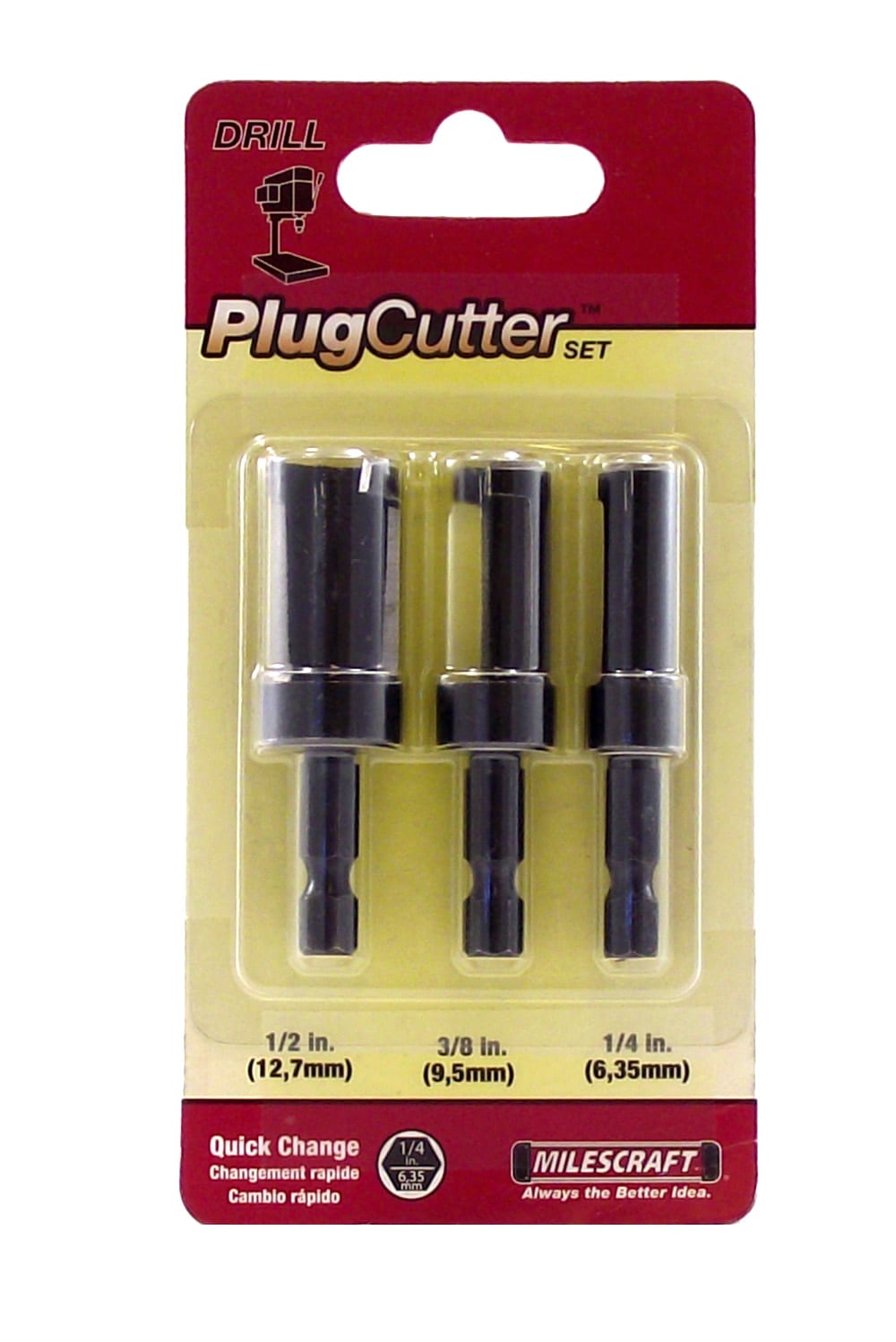 8 pc Wood Plug Cutter/Set de Goujon Maker Outil Tige Forets NEUF 