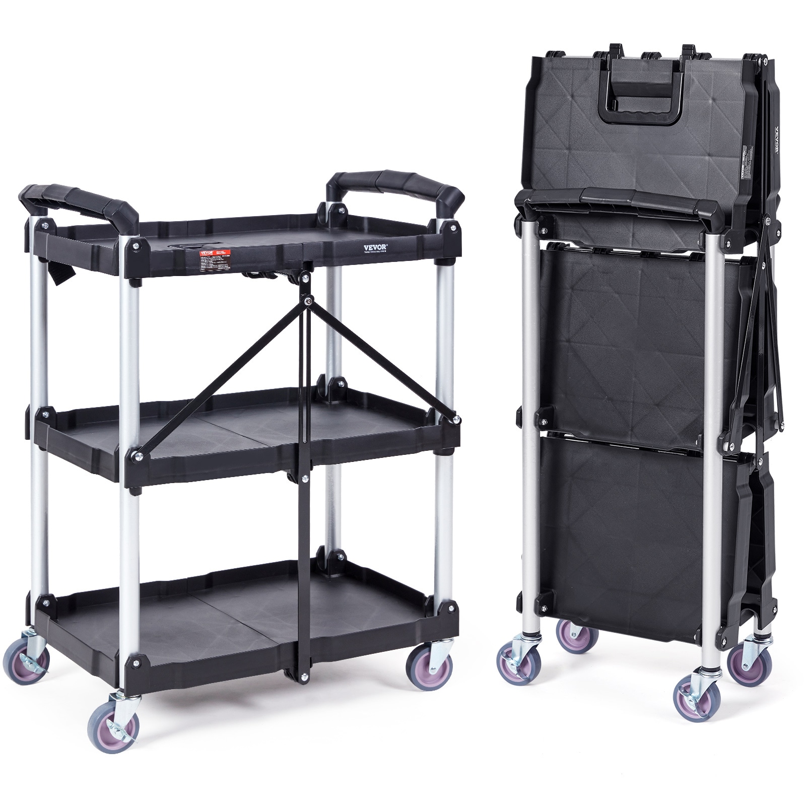 Rubbermaid Commercial Products, Collapsible X Cart - Transport Laundry,  Supplies and Groceries, Commercial Industrial Laundry Cart with Wheels,  Steel