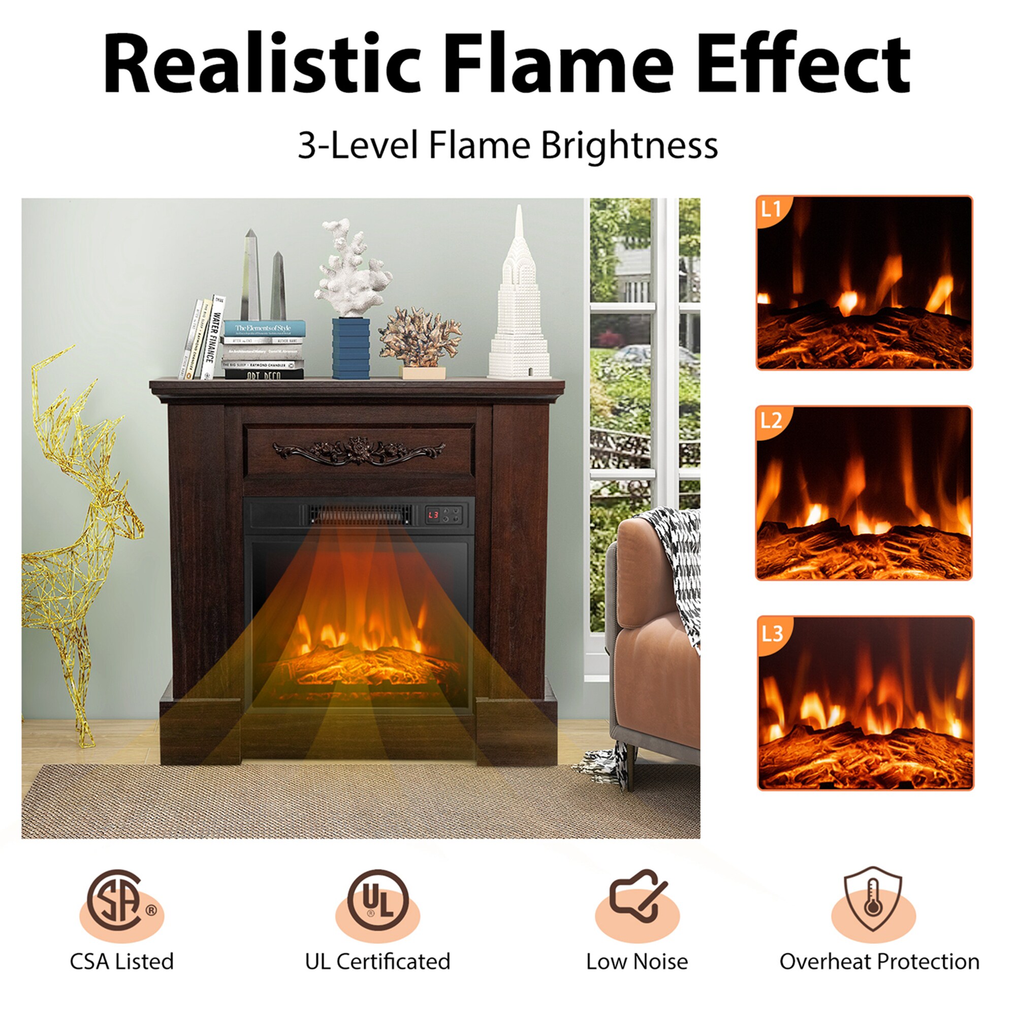 Goplus FP10103US-NA Electric-Fireplaces - View #5