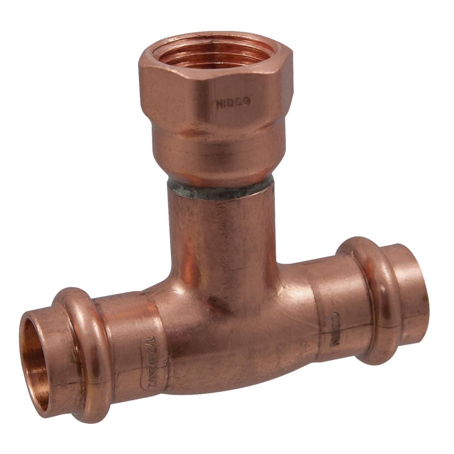 NIBCO  Press System 3/4 in. Press X 3/4 in. D Press Wrought Copper Tee 1 pk