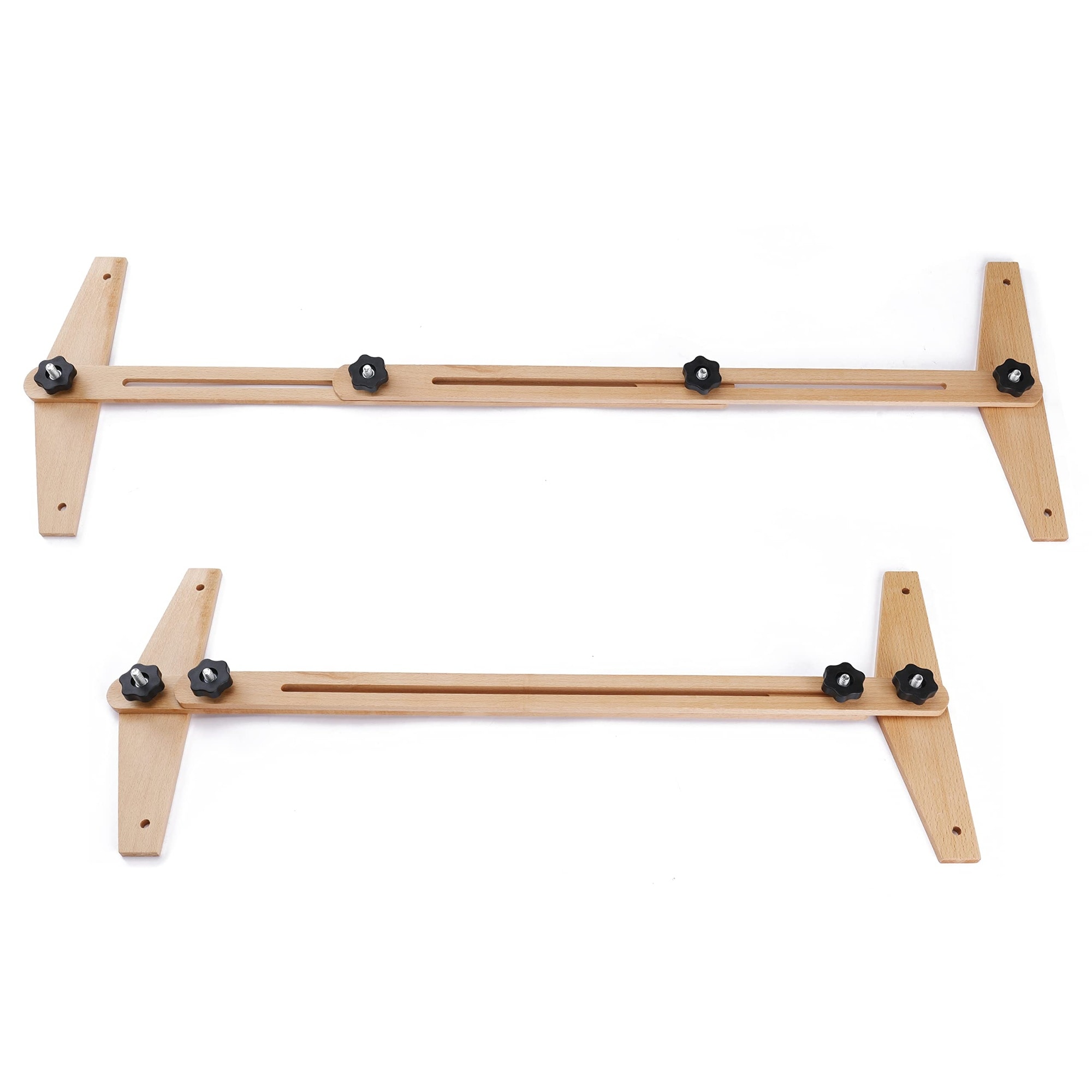 Aoibox  Adjustable Stair Tread and Riser Layout Measuring Jig with Angle Gauge 30 5 to 49 in Extension Beech Wood