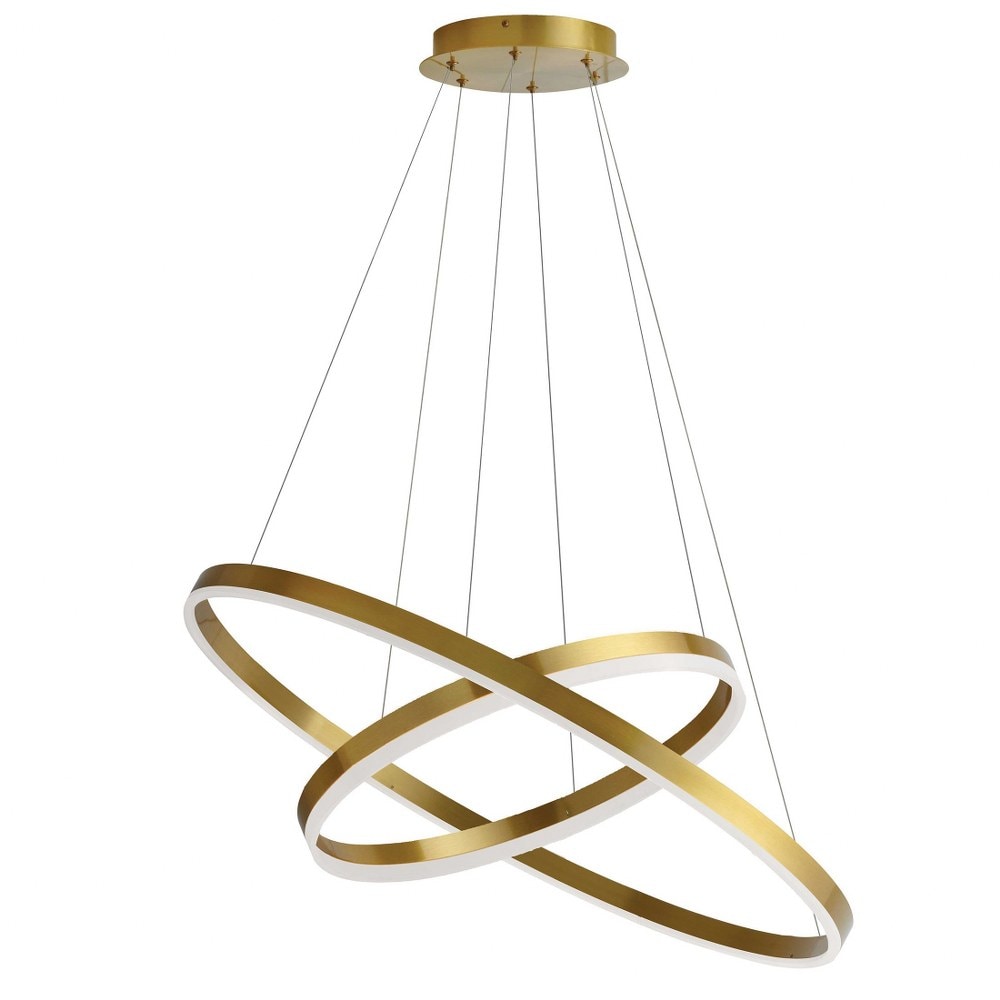 Dainolite Circulo 1 -Light Matte White glass Metal Chandelier