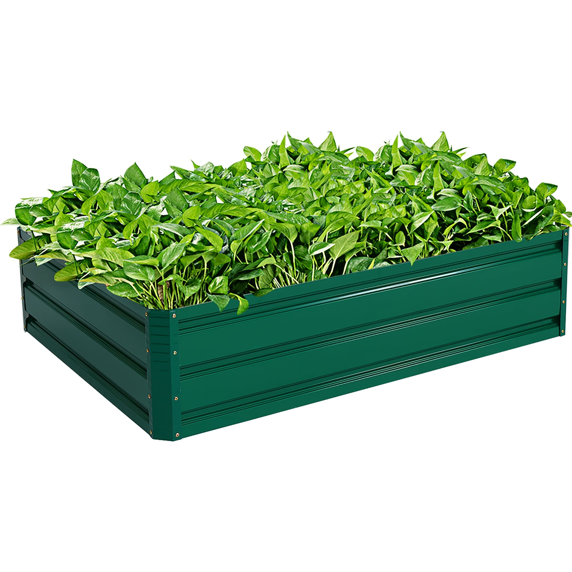 Costway LWS00615 35.5-in W x 47-in L x 12-in H Green Metal Raised Garden Bed