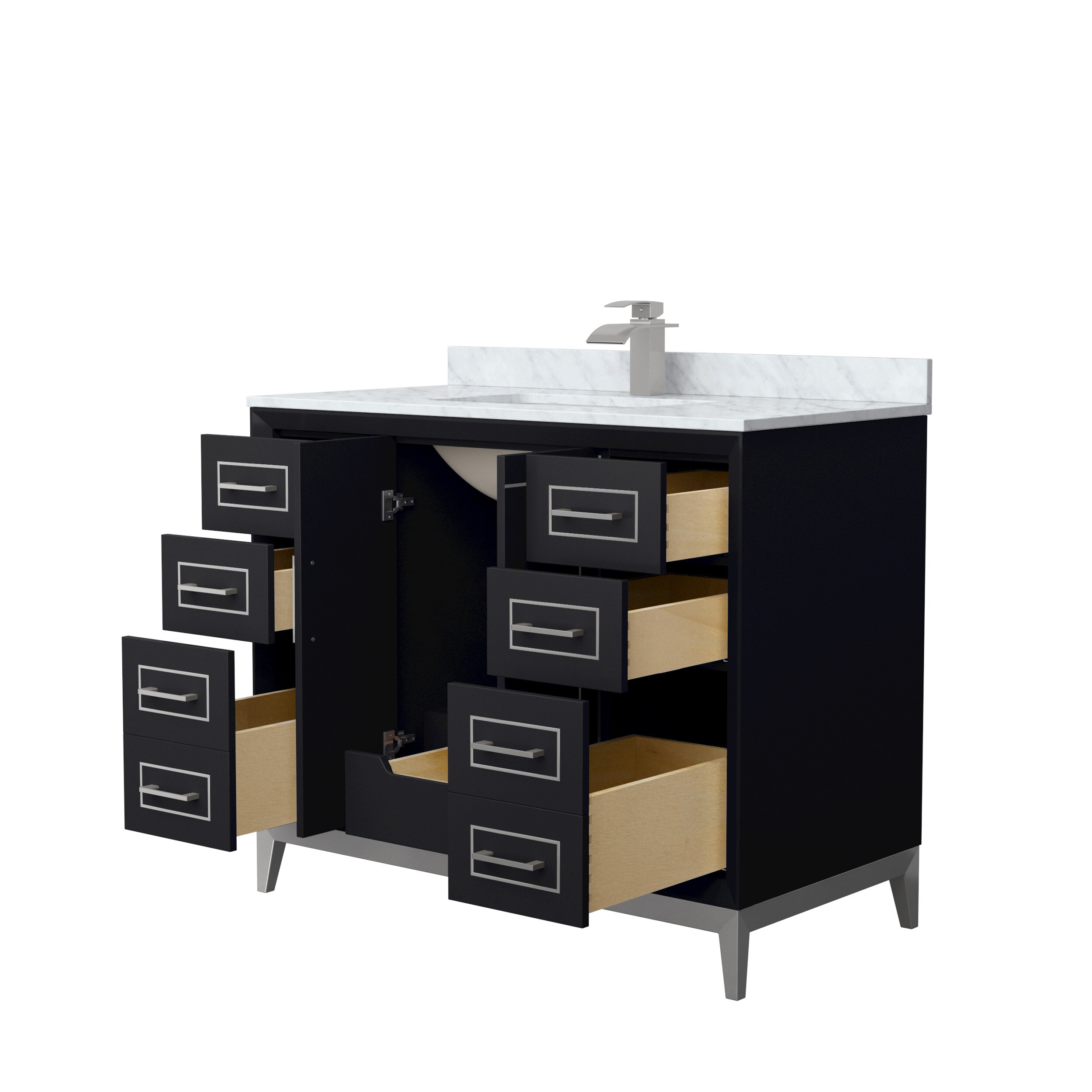Wyndham Collection WCH515142SBKCMUNSMXX Bath-Vanity-Combo - View #2