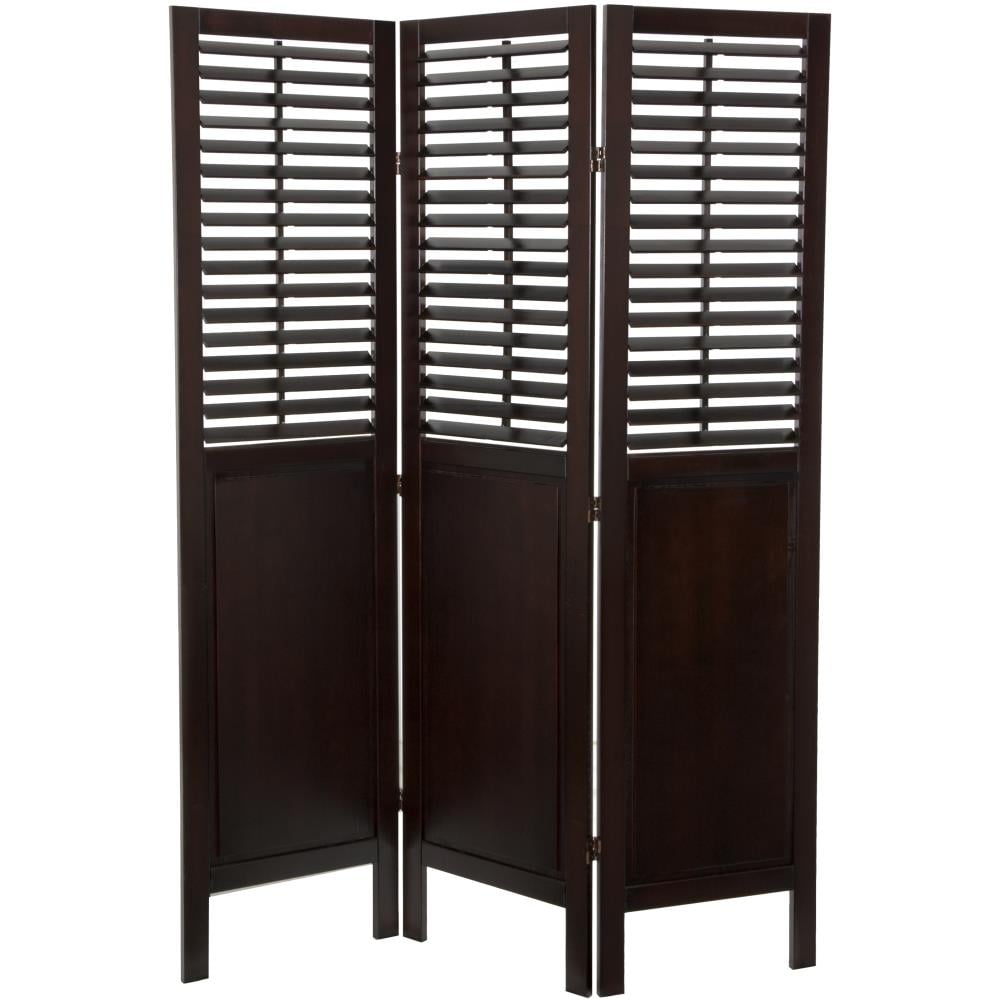 Red Lantern SSFWSC38-3P-WAL 3-Panel Walnut Wood Folding Transitional Style Room Divider