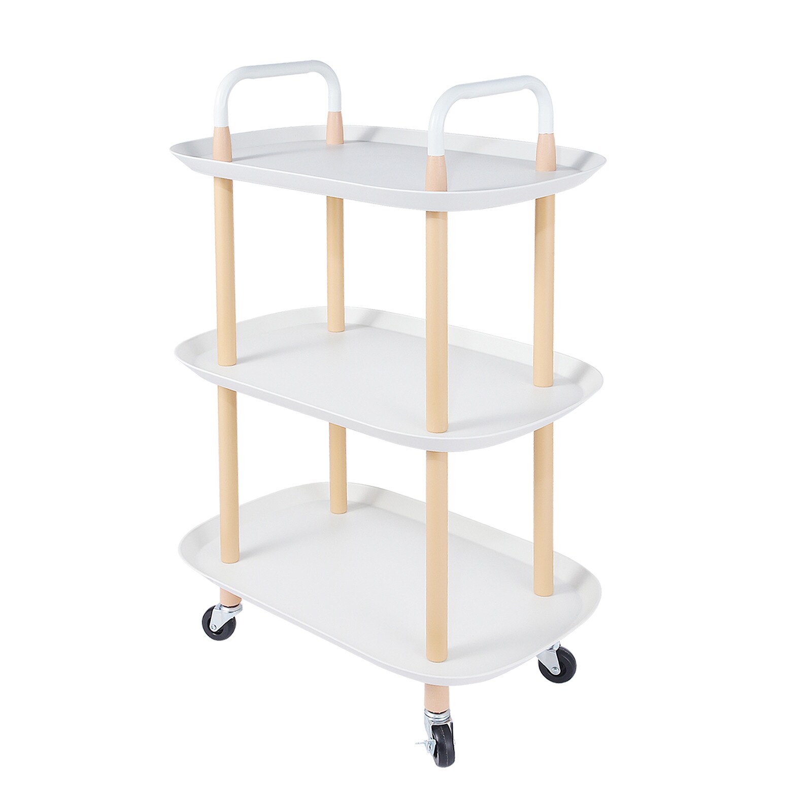 Wrightmaster LWDO072503 Steel 3-Tier Utility Shelving Unit (15-in W x 3.1-in D x 23.2-in H), White, (33-lb Capacity Per Shelf)