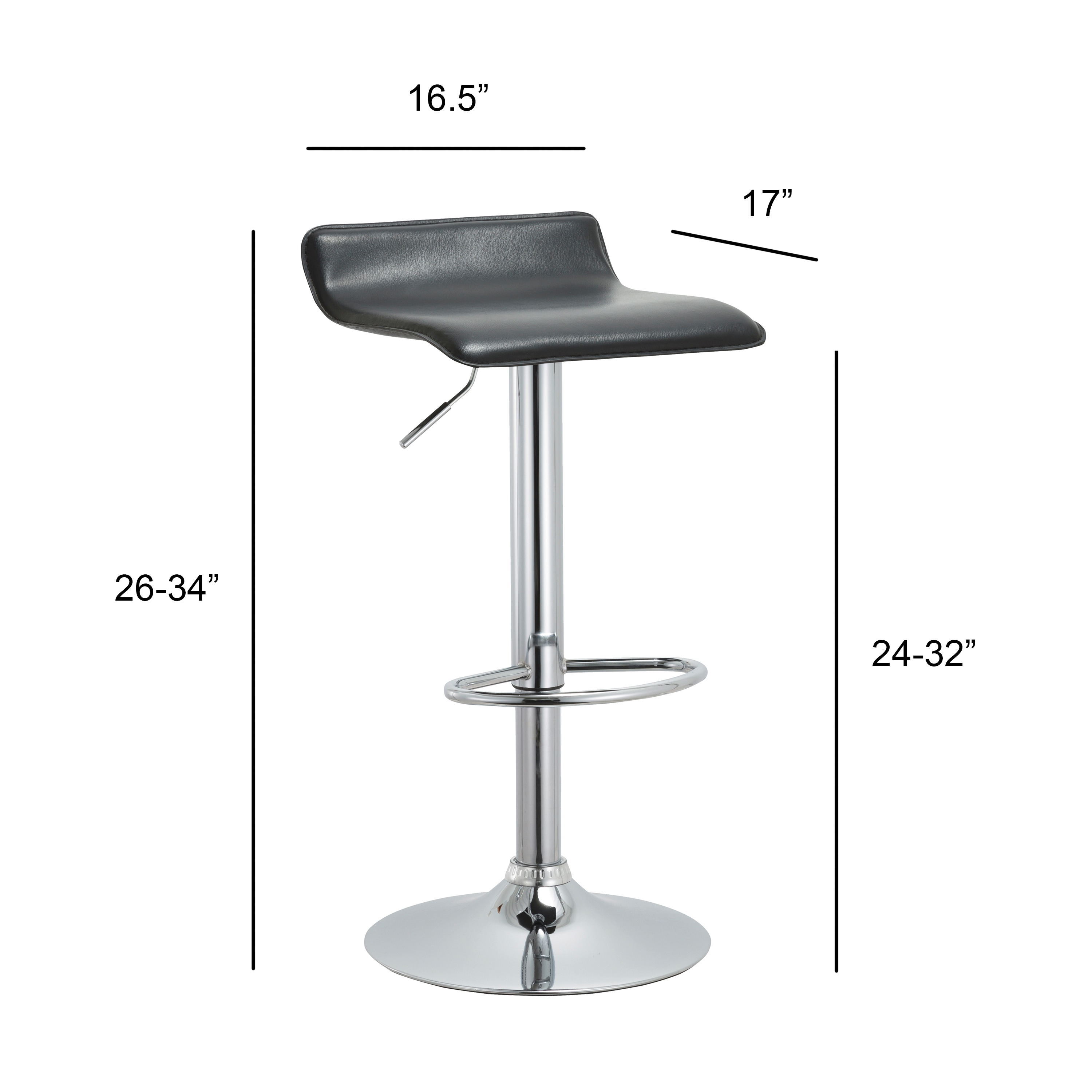 AC Pacific ACBS11-BLACK stools - View #2