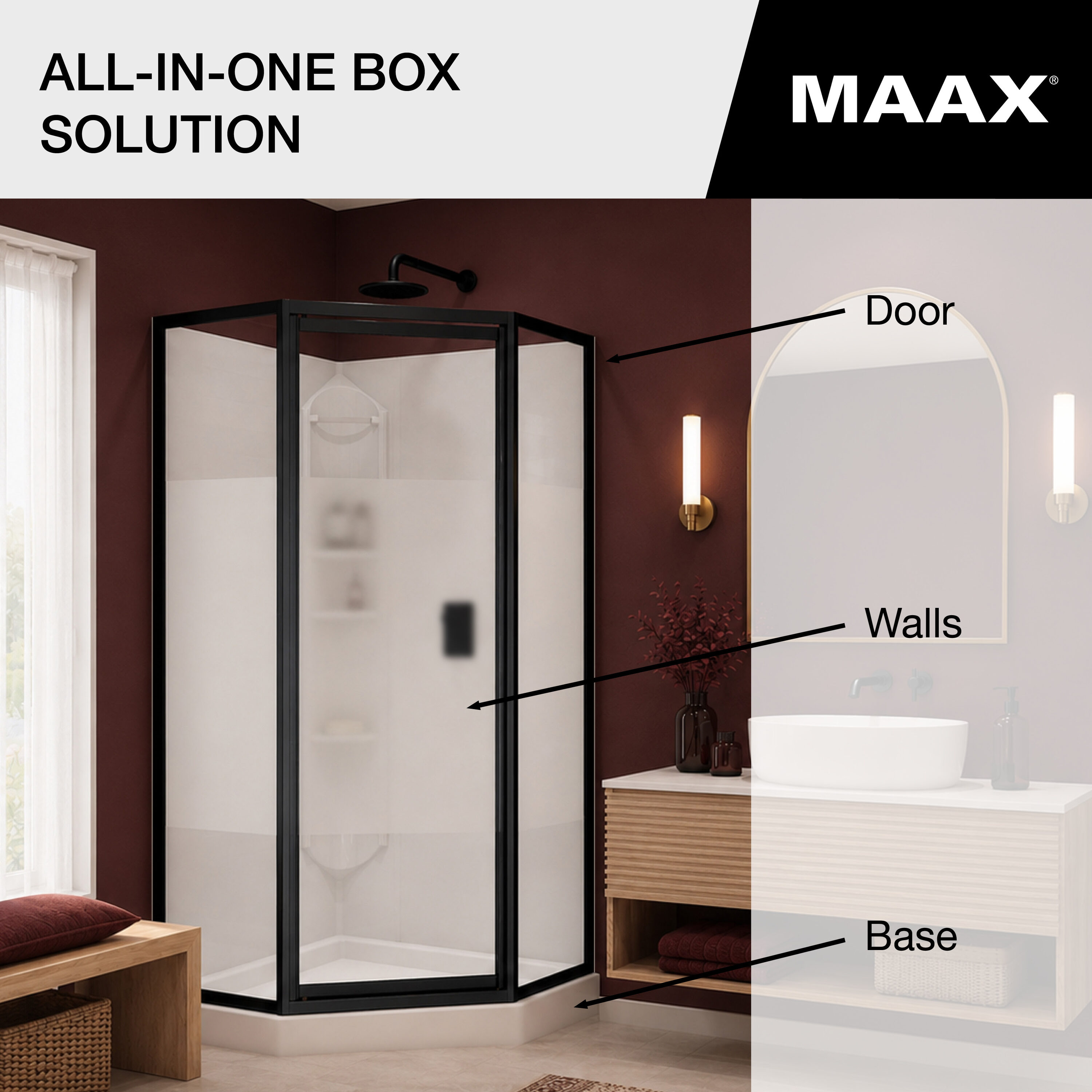 MAAX 800024-966-084-000 Alcove-Shower-Kit - View #7