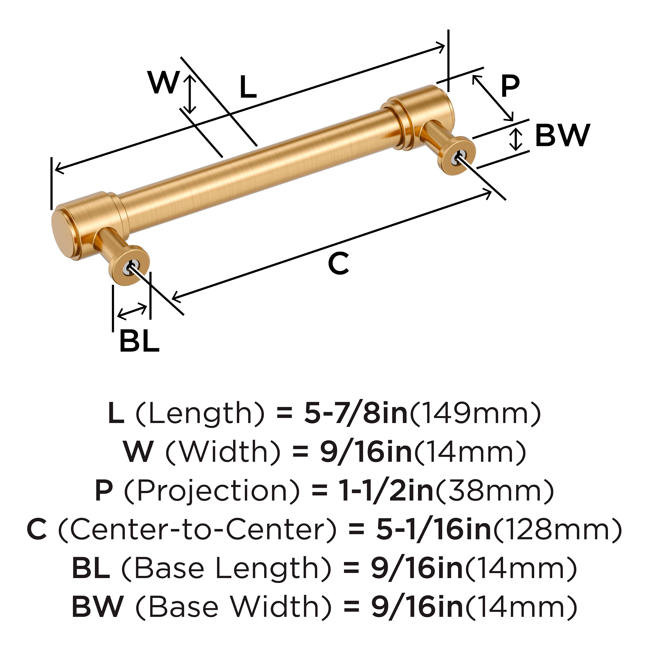 Amerock BP37464CZ Cabinet-Pulls - View #4