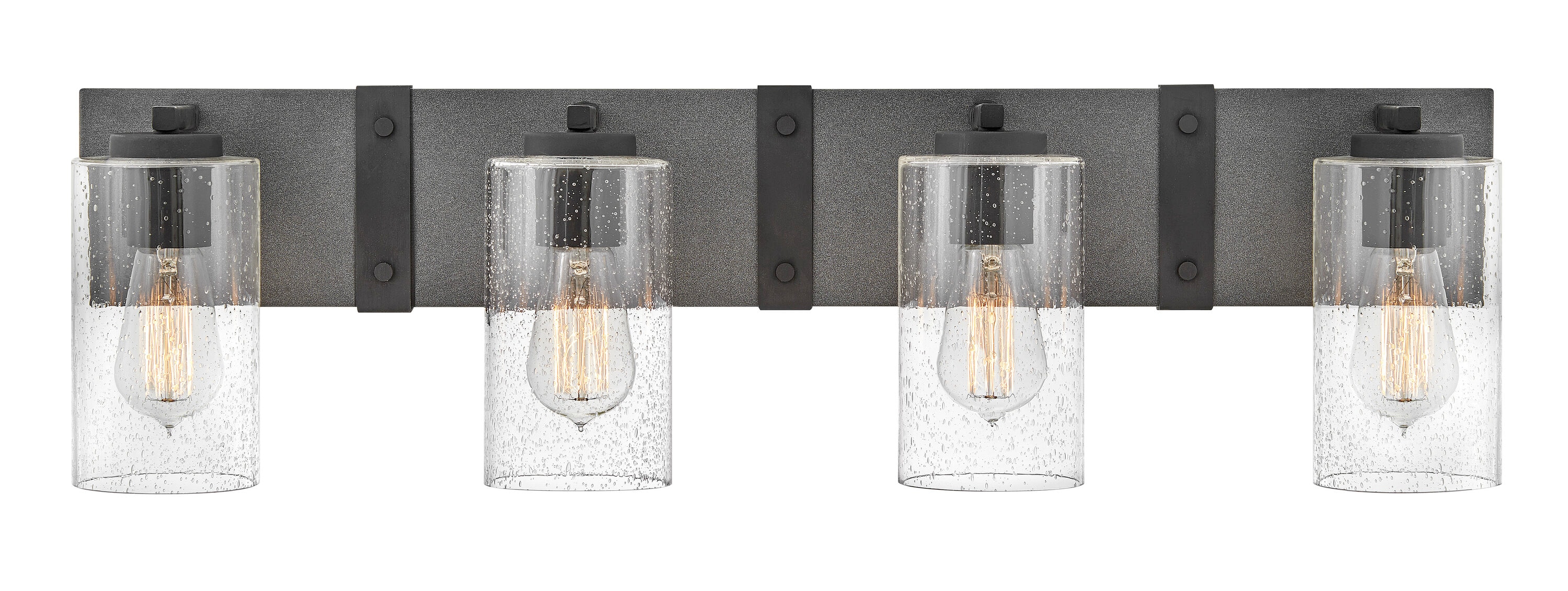 Hinkley 5944DZ Sawyer 30.75-in 4 -Light Matte Black Rustic Vanity light