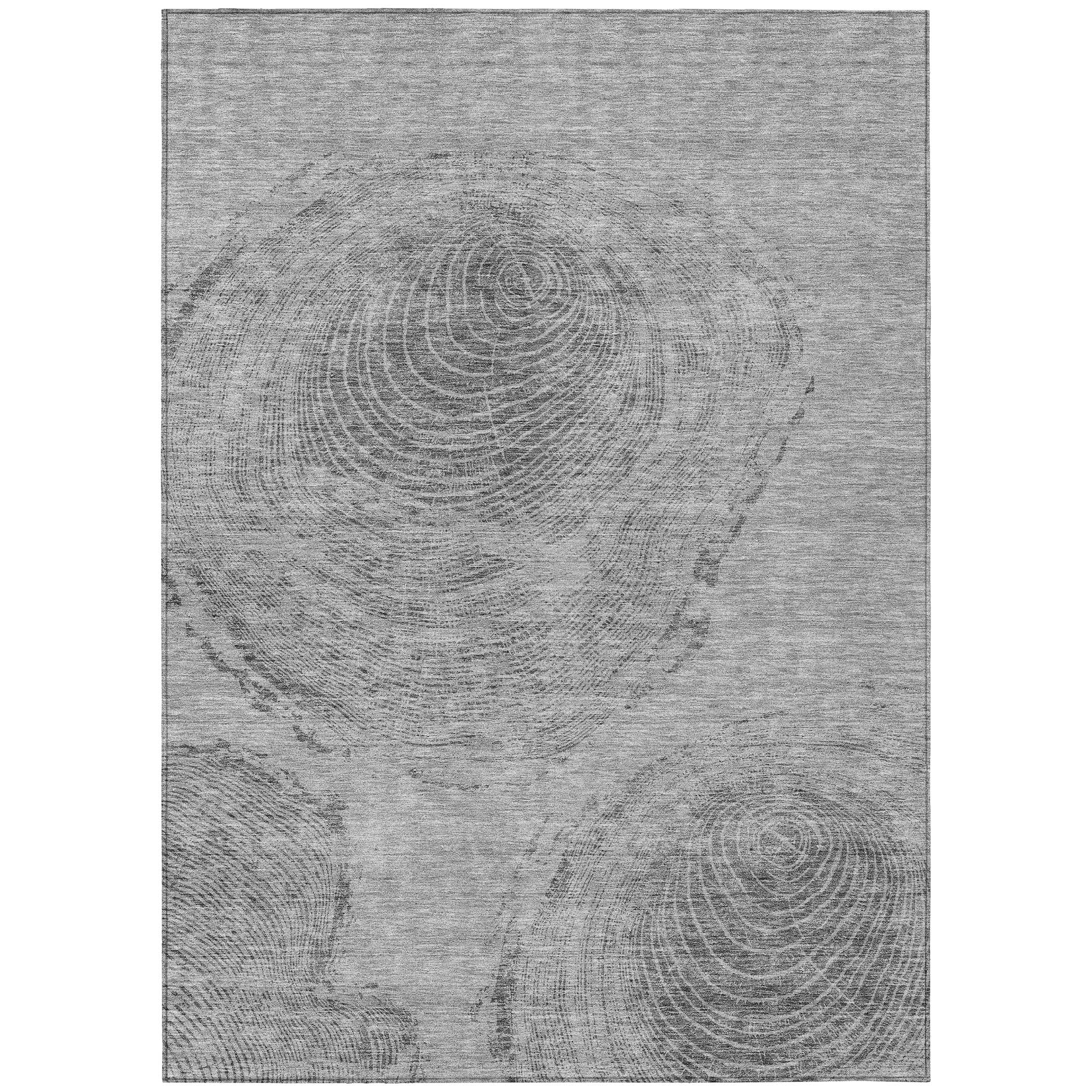 Addison Rugs ACN713GY5X8 Chantille ACN713GY 5 x 7 (ft) Polyester Gray Rectangular Indoor/Outdoor Geometric Machine washable Area rug