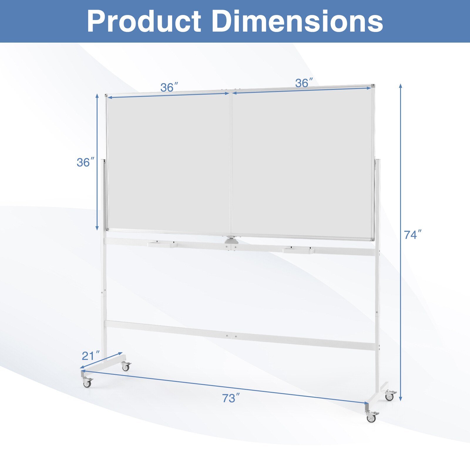 Slickblue D-CO-HW85801BC Dry-Erase-Bulletin-Boards - View #3