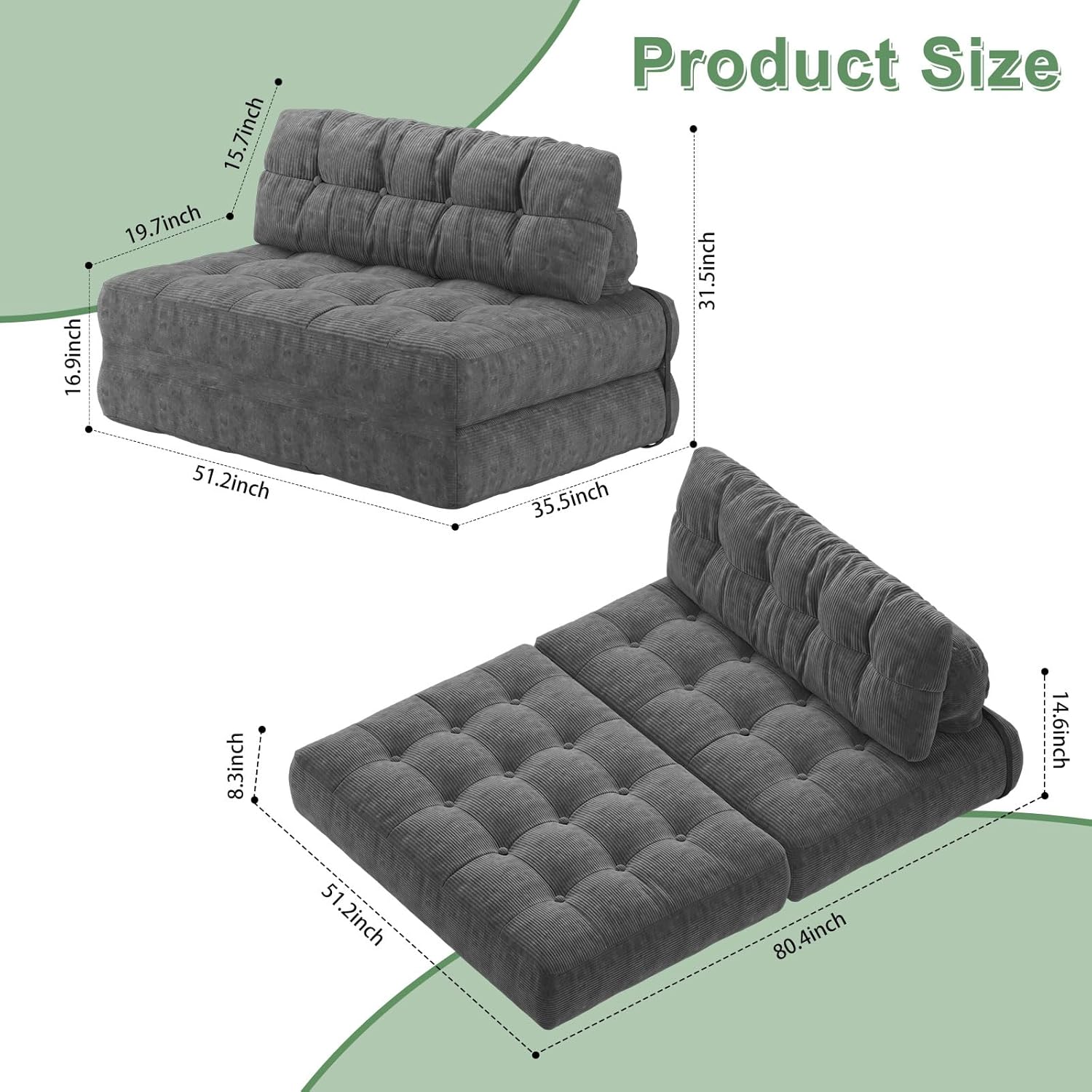 Qeetex LHF-SF-QTY9U8036 Sofas-Loveseats - View #2