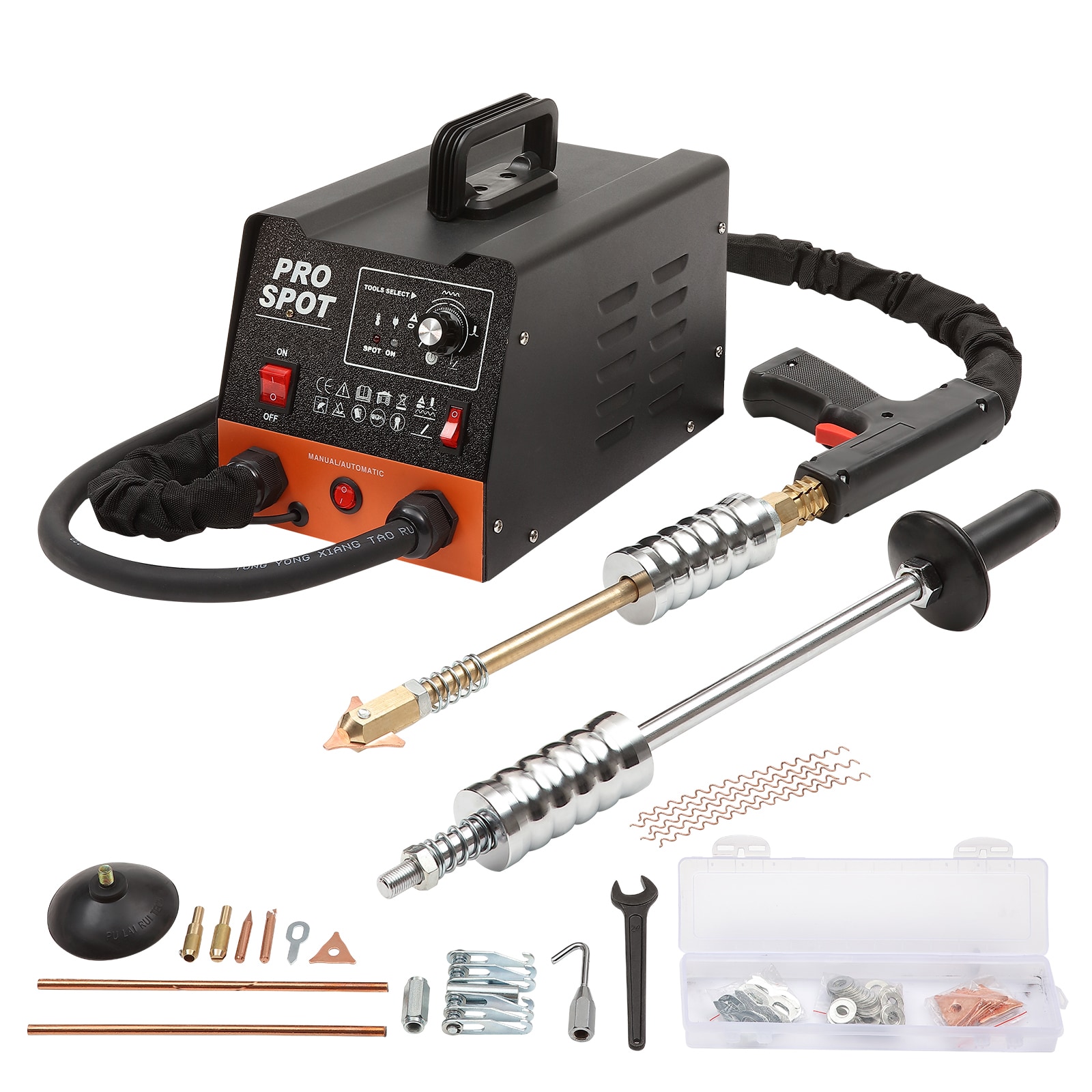 VEVOR Stud Welder Dent Repair Kit 3KW Spot Welder Dent Puller with 6 Welding Modes Auto Body Spot Welding Dent Puller Machine and 16 Types of Welding Accessories for Car Truck Motorcycle Dent Repair #SCDZFTSLZHJ301995V1