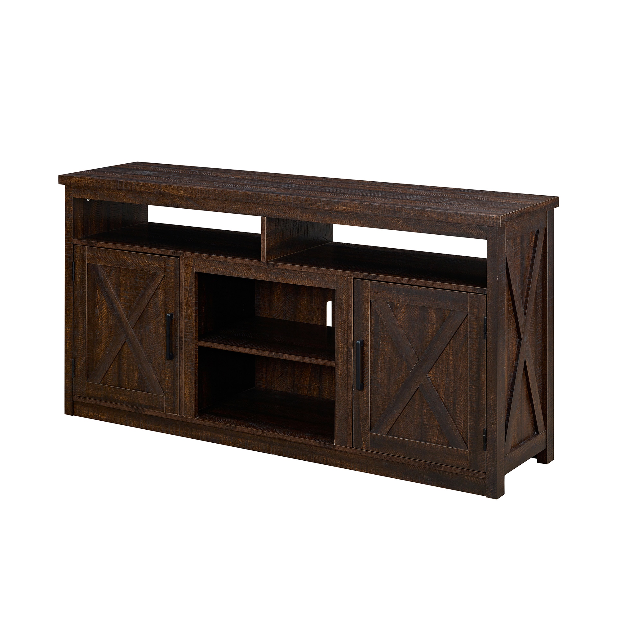 SINOFURN SYC500018BN Farmhouse/Rustic Brown TV cabinet ( Accommodates TVs up to 65-in )