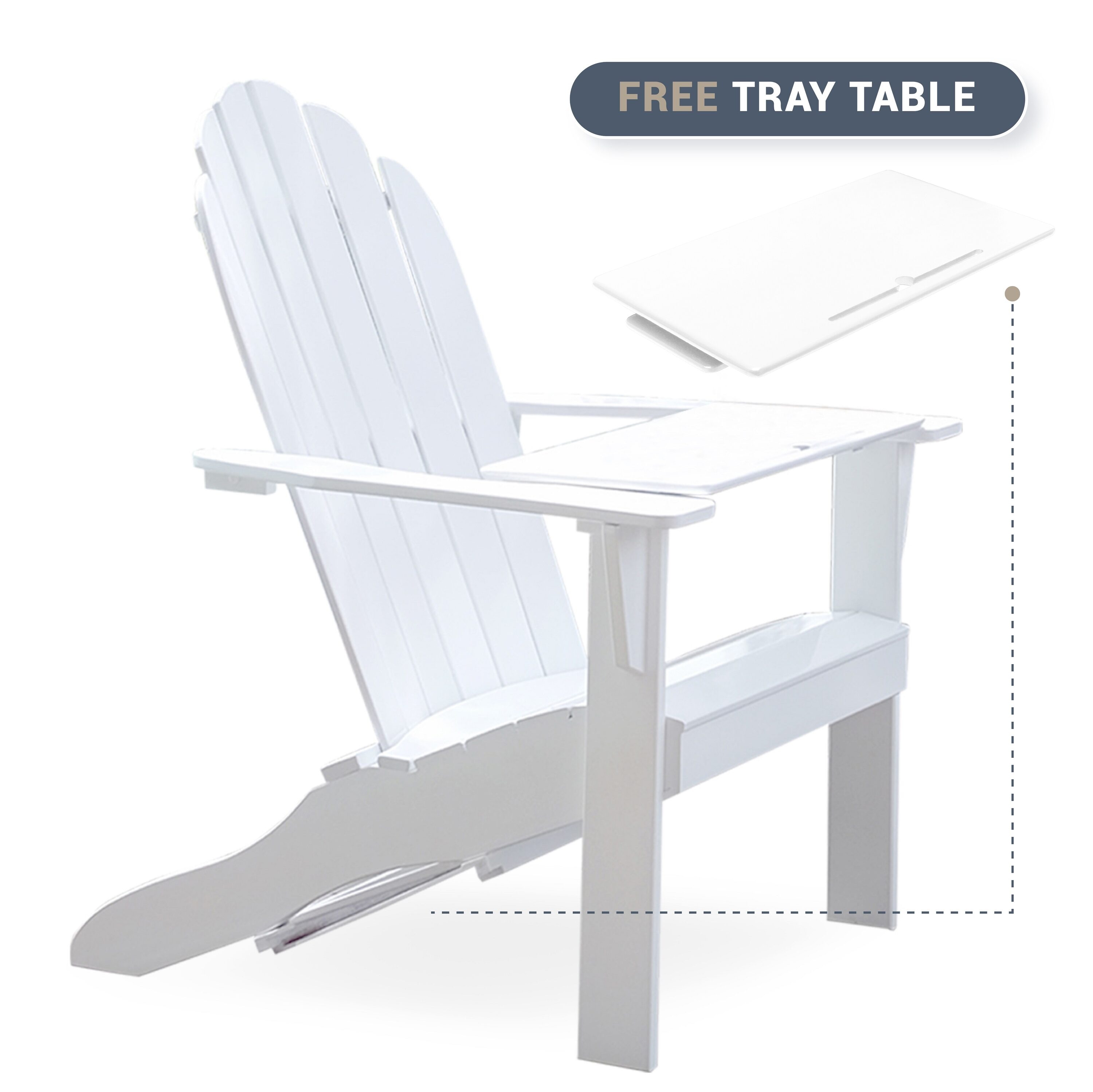 Cambridge Casual Thames White Wood Frame Stationary Adirondack Chair(s ...