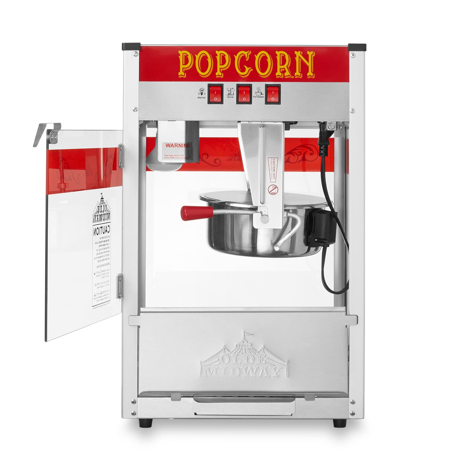 Olde Midway CON-POP-8-SS-RED Popcorn-Makers - View #3