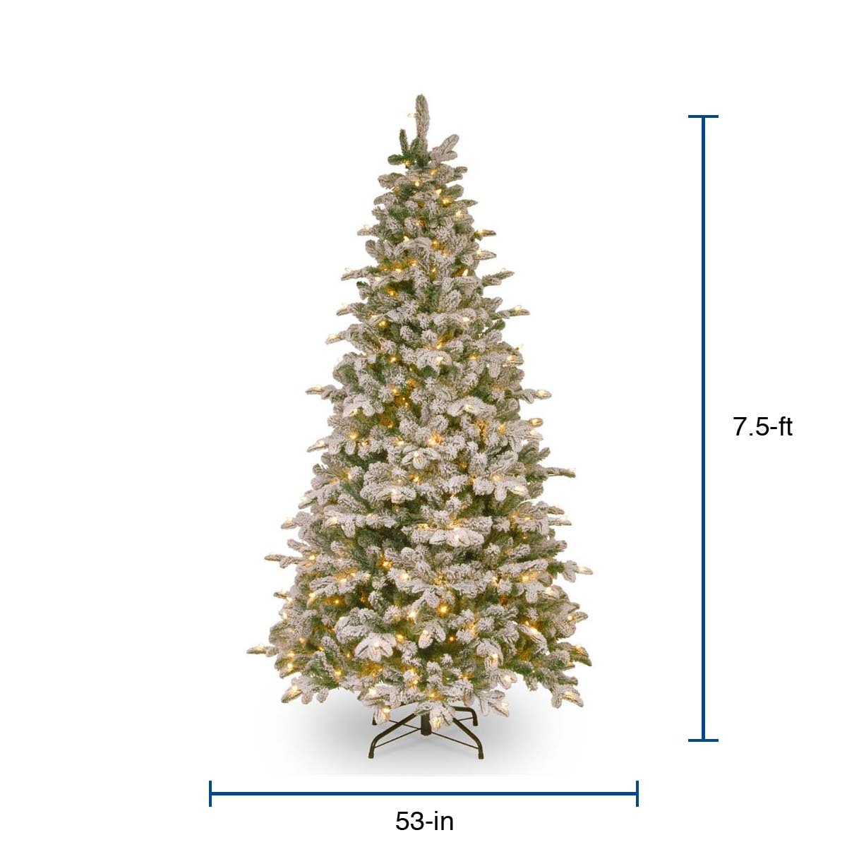 National Tree Company 7.5-ft Pre-Lit Traditional Artificial Christmas ...