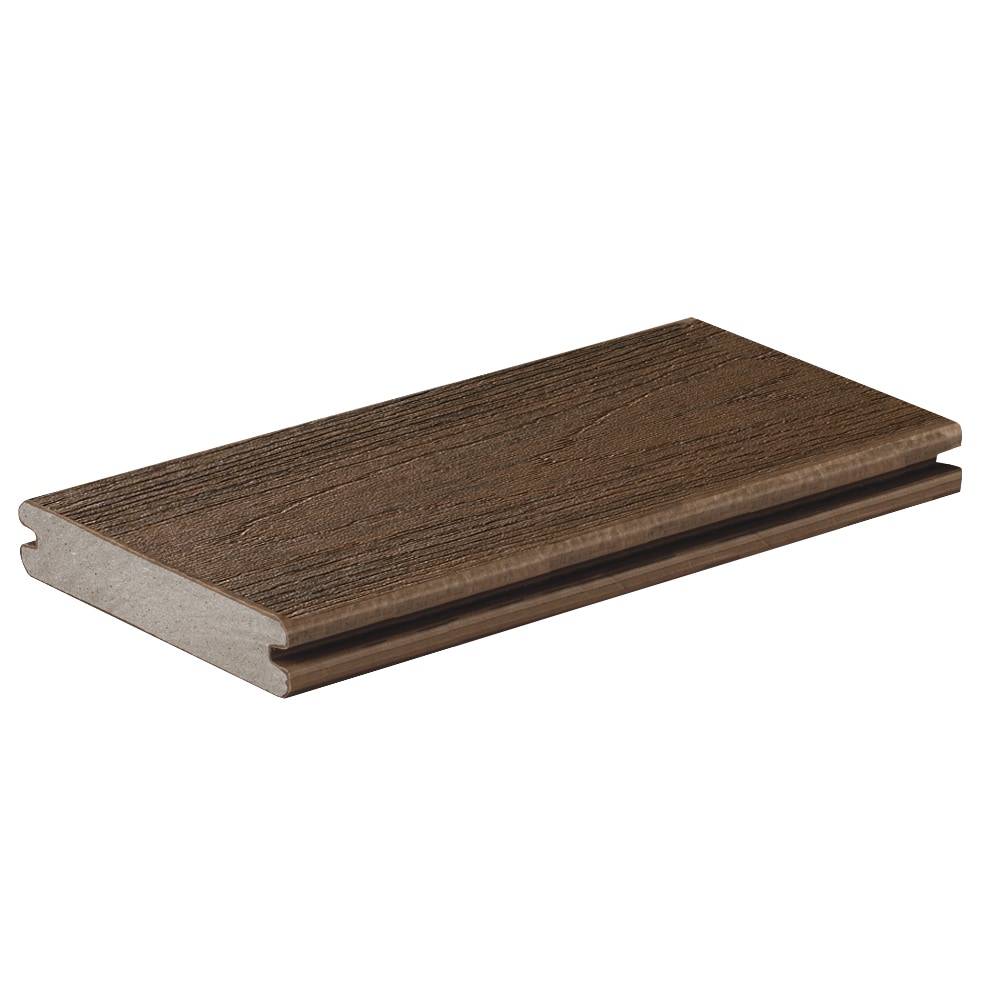 Reserve 1-in x 6-in x 20-ft Dark Roast Grooved Composite Deck Board in Brown | - TimberTech RCGV5420DR-FR