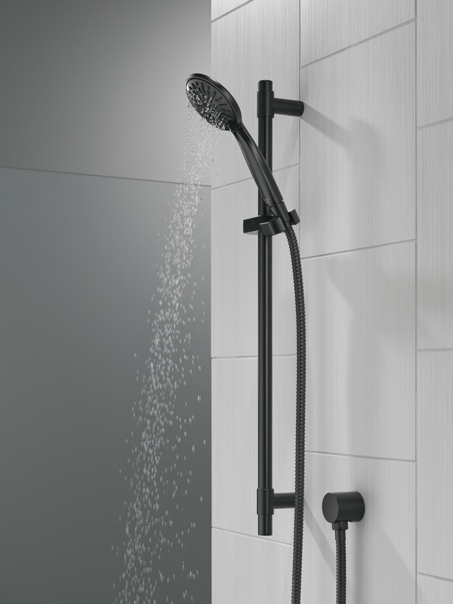 Matte Black Adjustable Wall Mounted Handheld Shower System