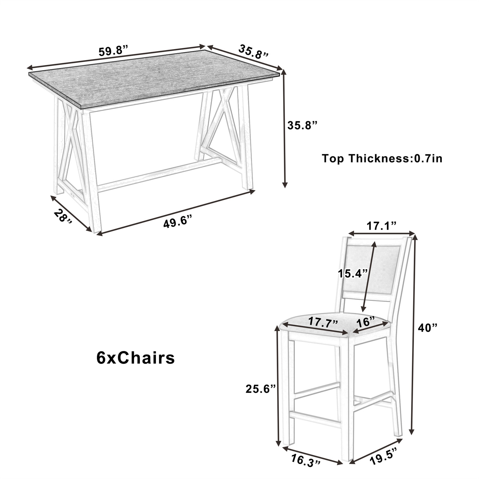 BESTCOSTY SP000LJW005AAK-ZY Dining-Sets - View #11