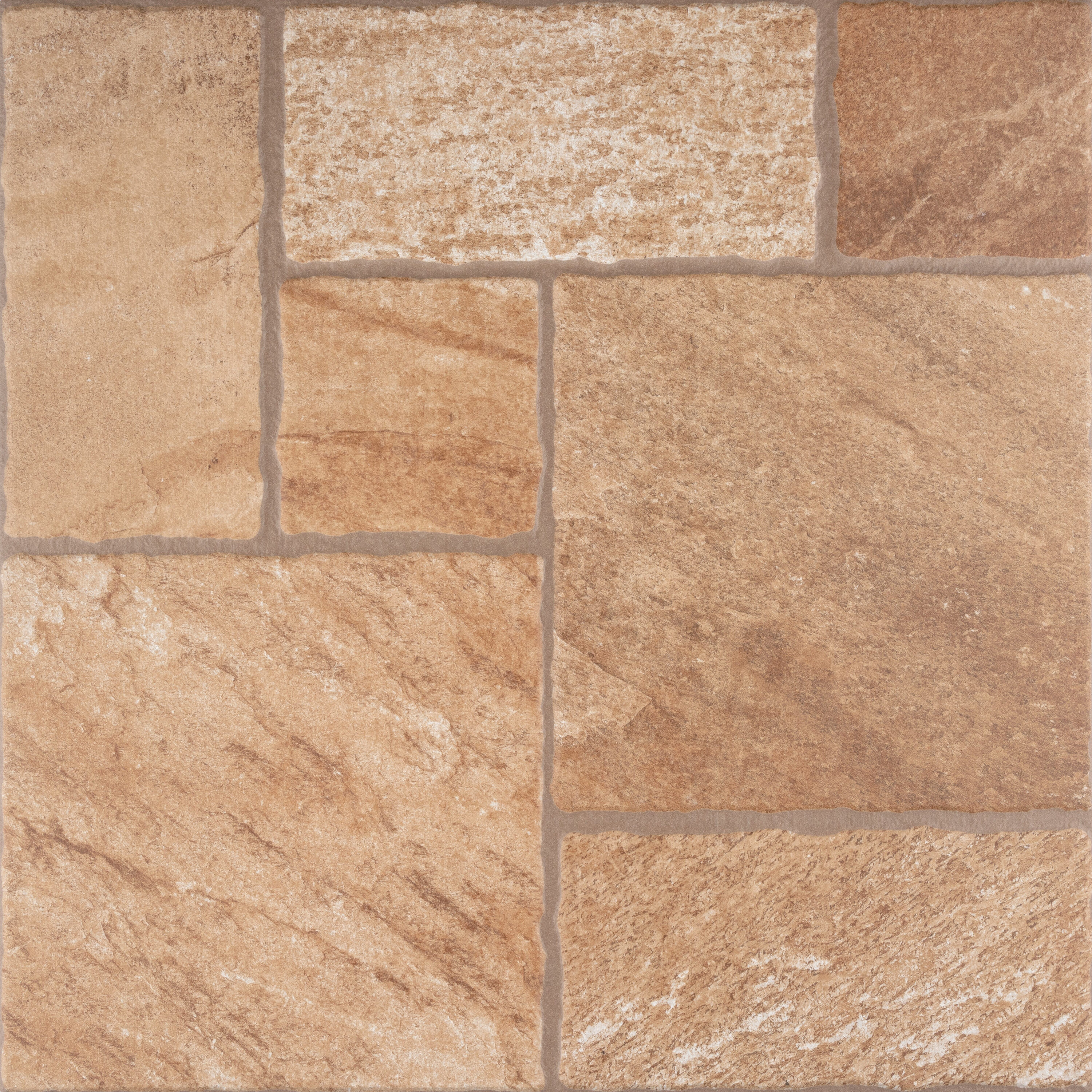 Affinity Tile S1FPE18AZBG (Sample) Azores Beige 9-in x 9-in Matte Porcelain Stone Look Thinset Mortar Tile