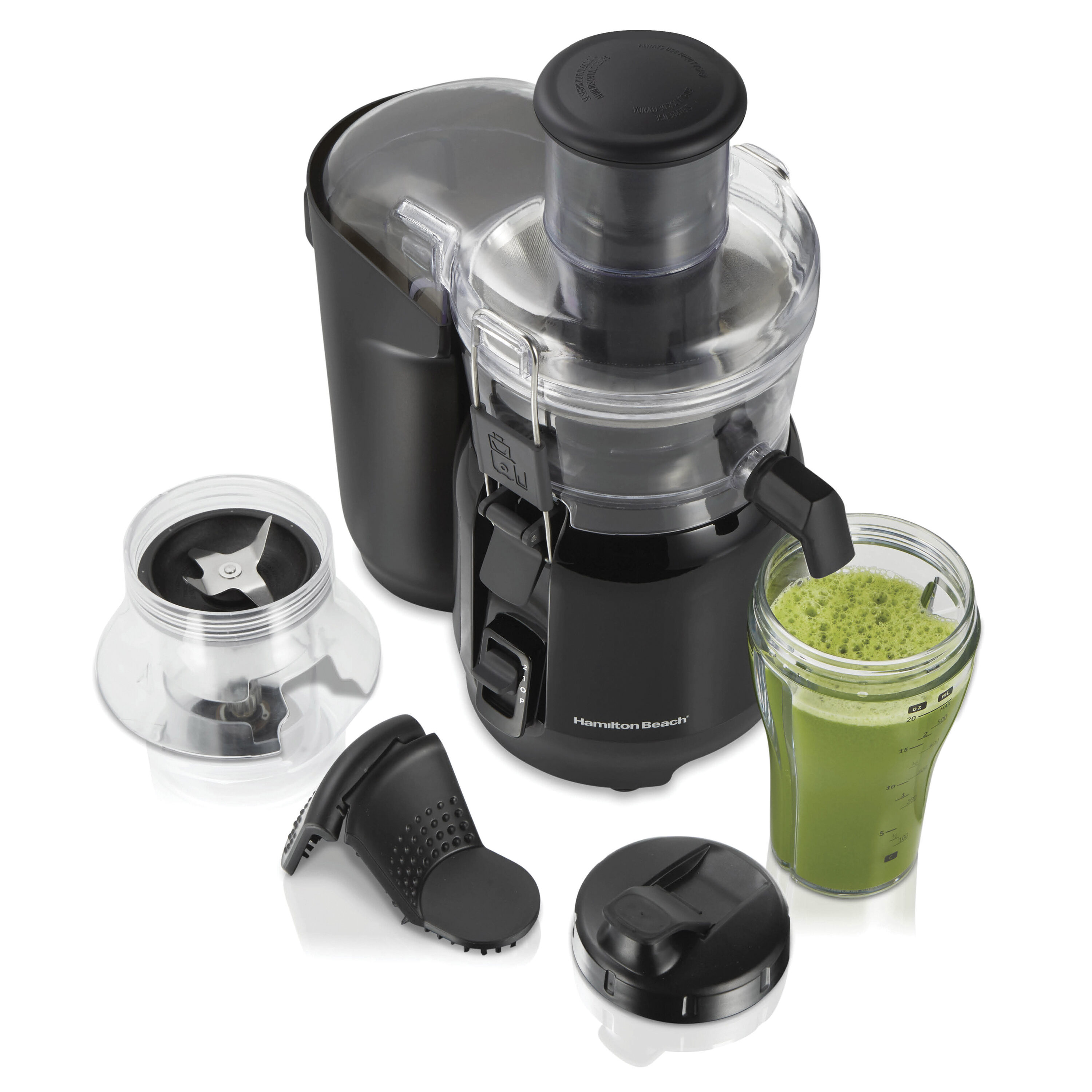 Hamilton Beach Big Mouth Pro Juice Extractor - Lockable, Gray, Extractor  Type, cETLus Safety Listed, Dishwasher-Safe, Powerful 1.1 Hp Motor in the  Juicers department at