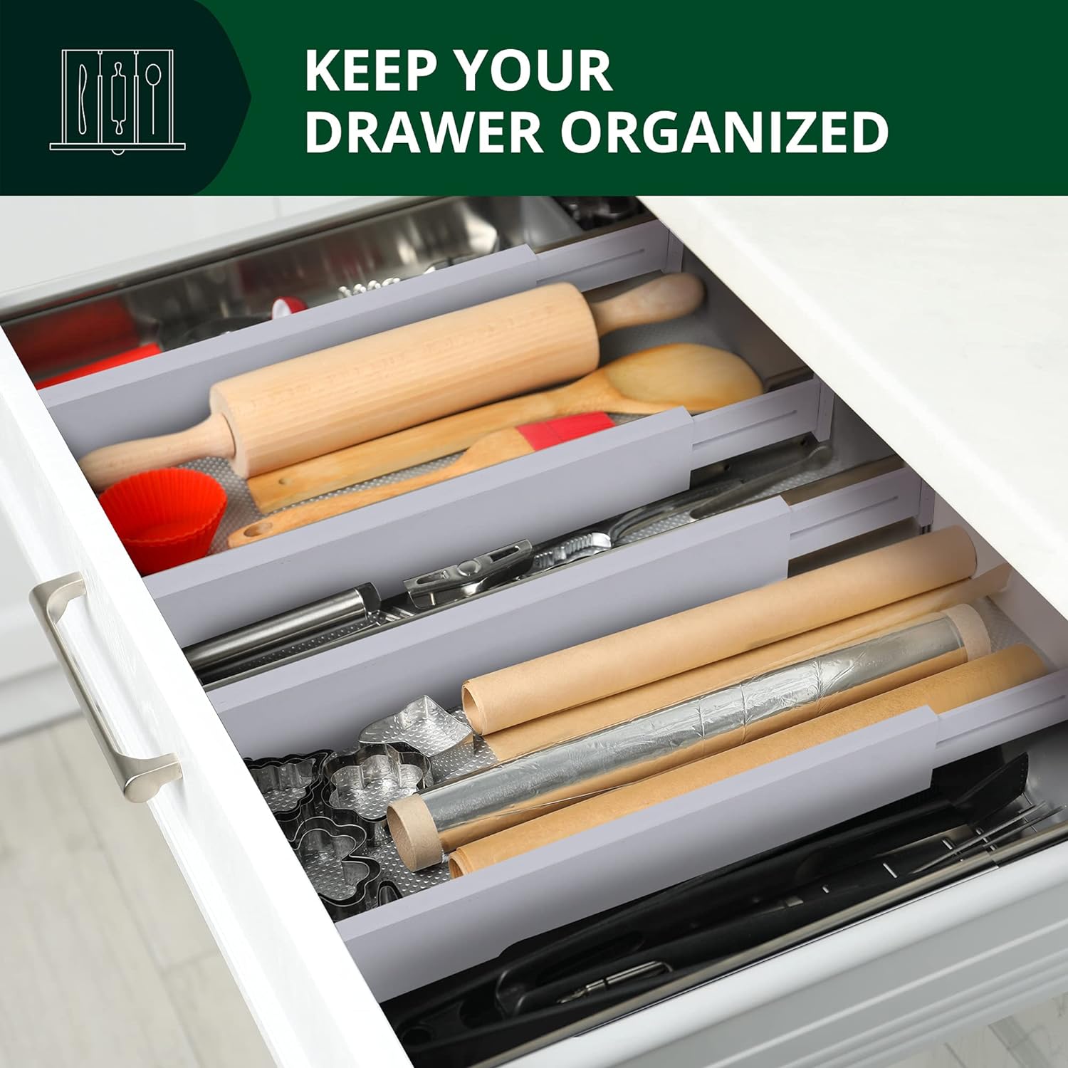 ROYAL CRAFT WOOD RCW-DVDRS2-GR Drawer-Organizers - View #7