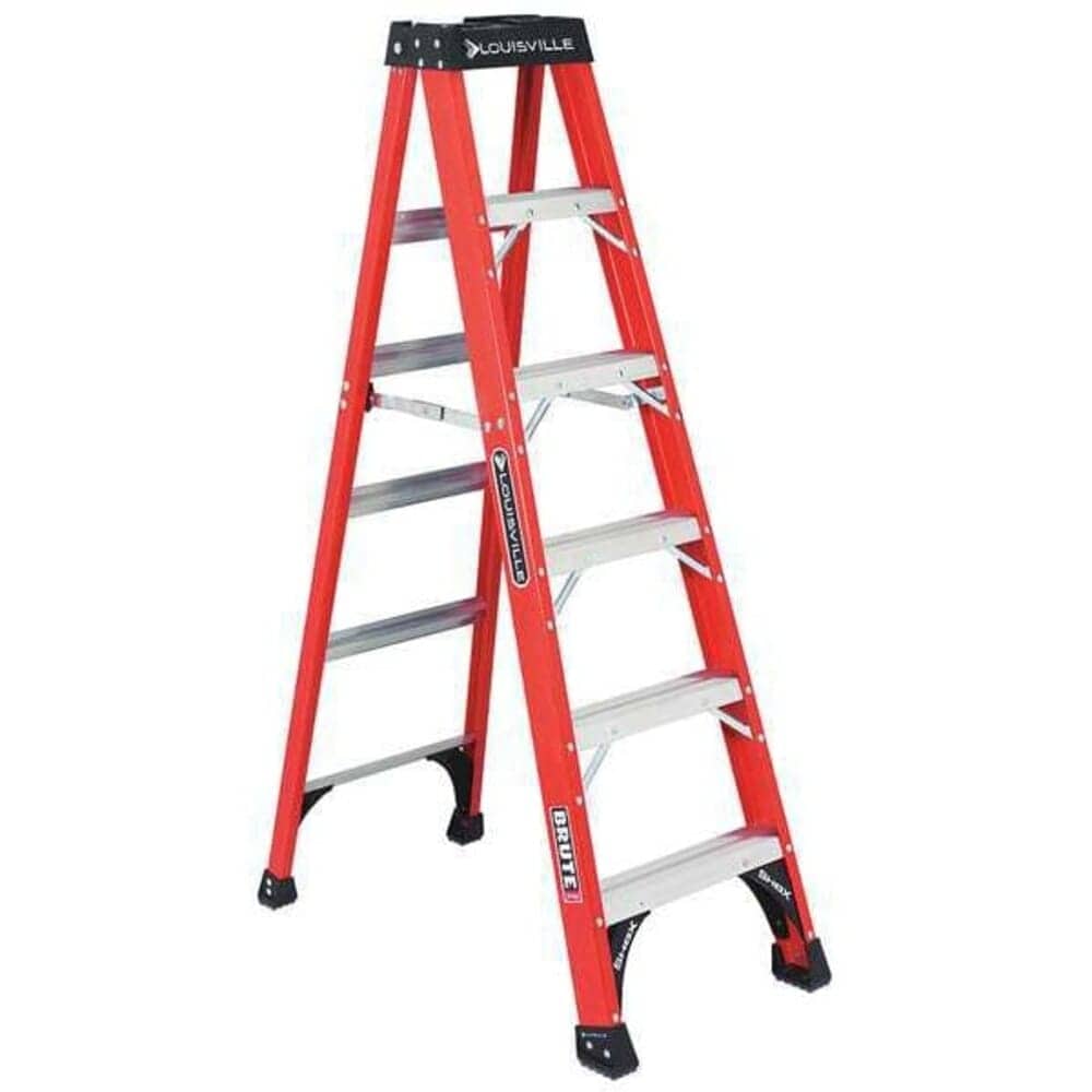 Louisville  6 ft Fiberglass Stepladder 375 lb Capacity FS1406HD