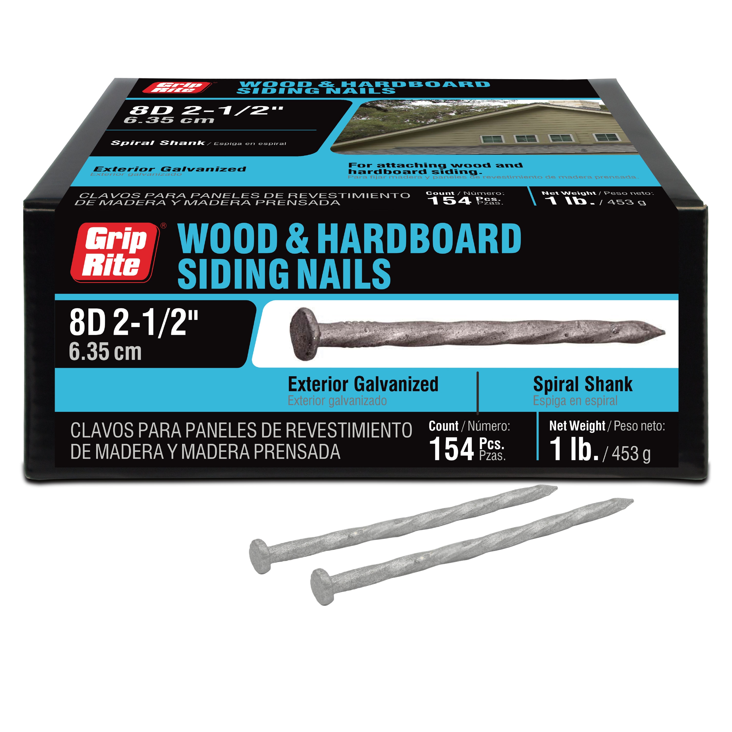 Grip-Rite 3-1/2-in 8-Gauge Common Nails (44-Per Box) in the Specialty Nails  department at Lowes.com