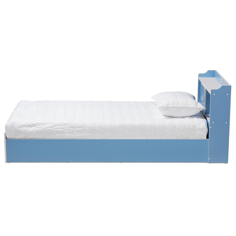 Baxton Studio Aeluin Blue Twin Contemporary Platform Bed at Lowes.com