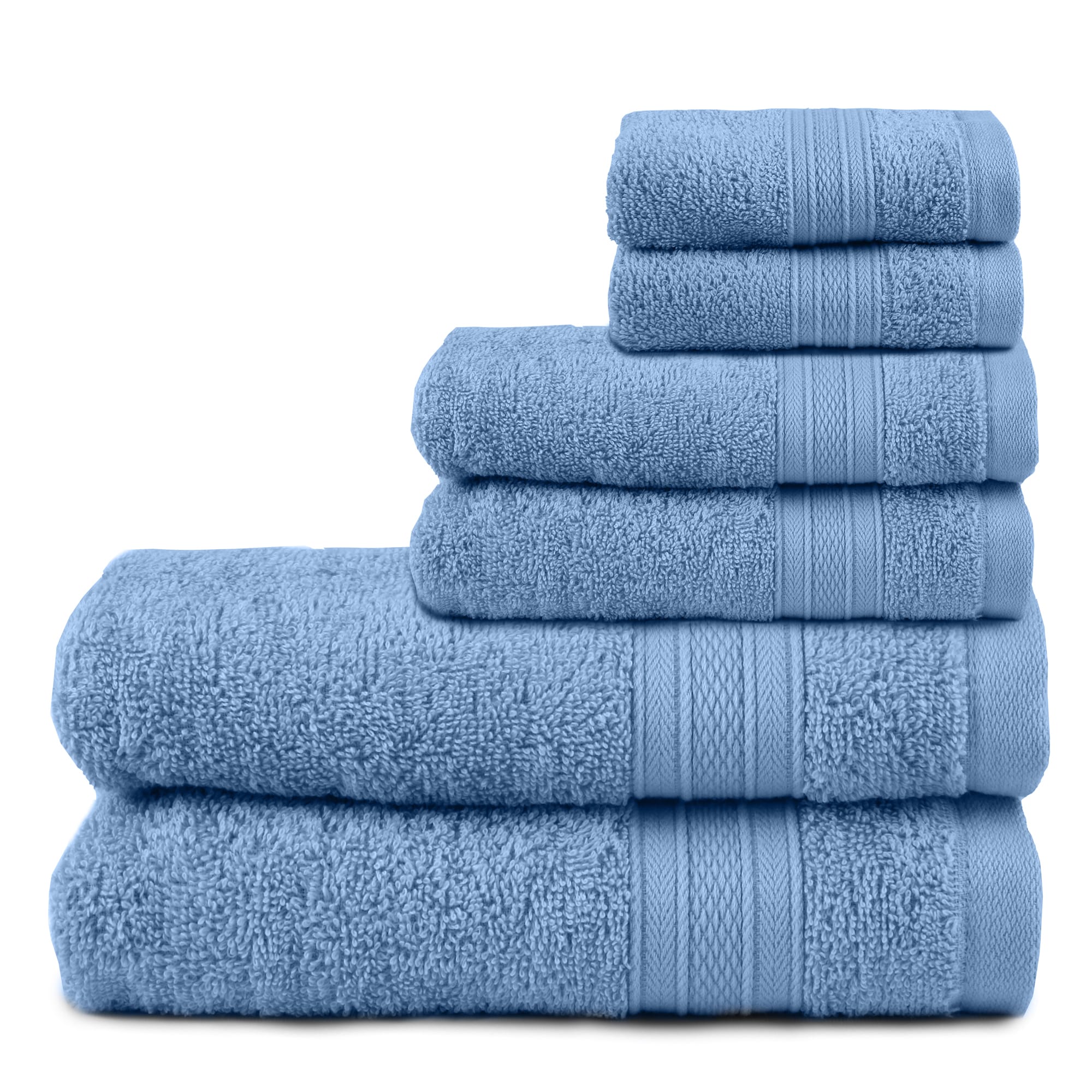 allen + roth 3-Piece Chambray Cotton Quick Dry Bath Towel Set (Quick Dry)  in the Bathroom Towels department at